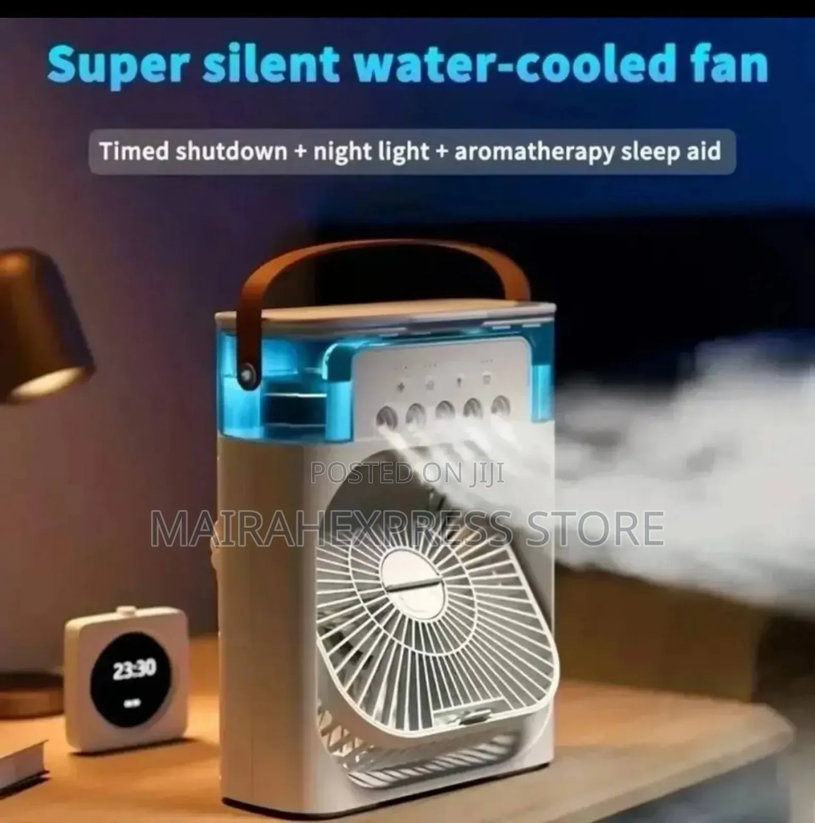 Mini Air Conditioning Rechargeable Fan WTH Colour LED Light