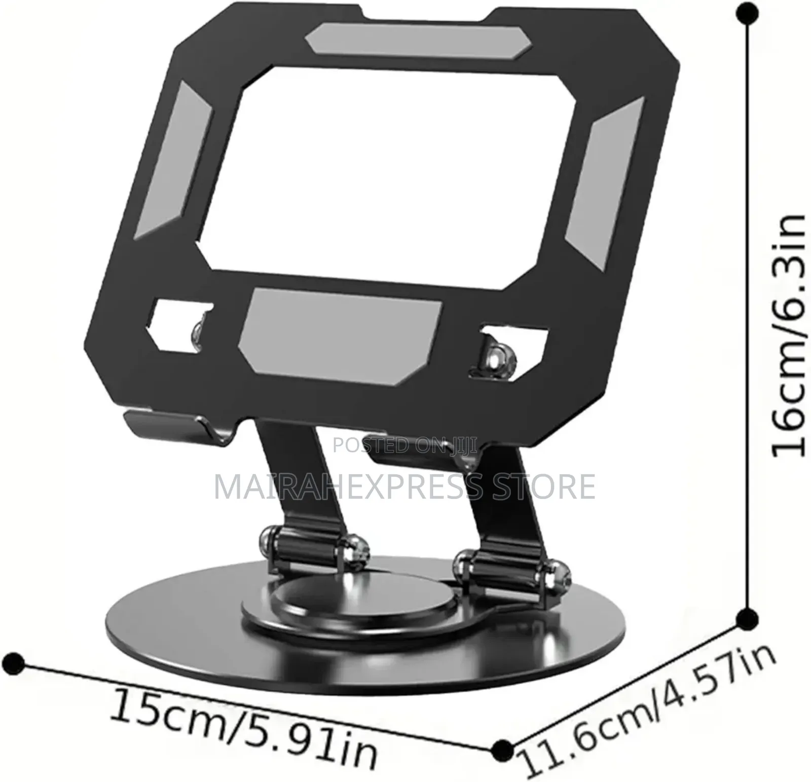 360-Degree Rotational Foldable Metal Phone/Tablet Holder