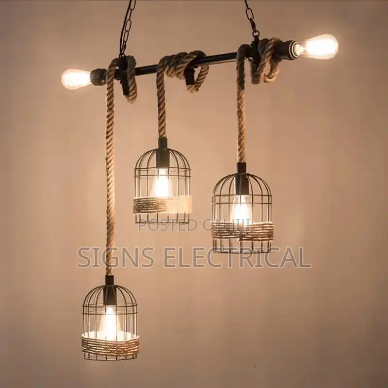 Hemp Rope Chandelier Industrial Styleinternet