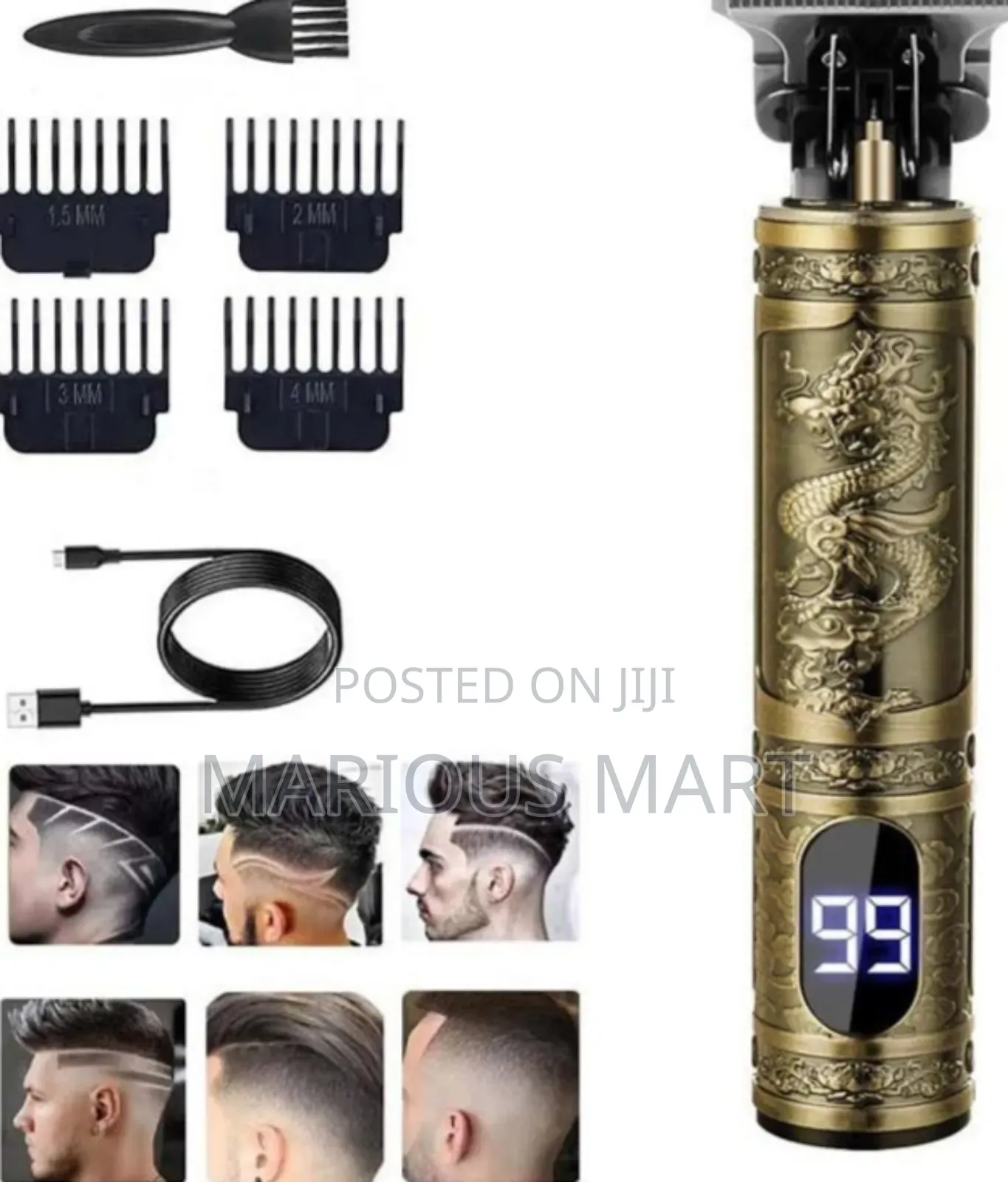 Rechargeable Hair Clipper With Led Display