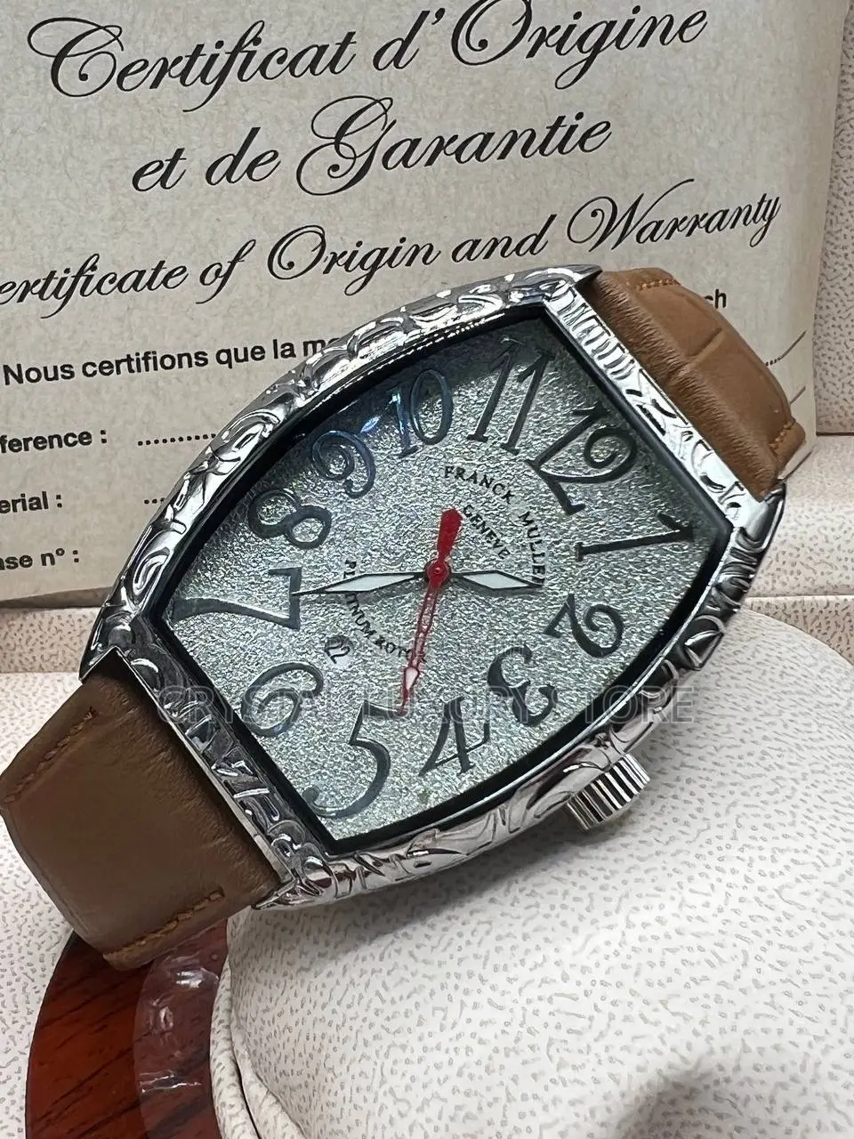 Franck Muller Quality Men Genuine Leather Wristwatch