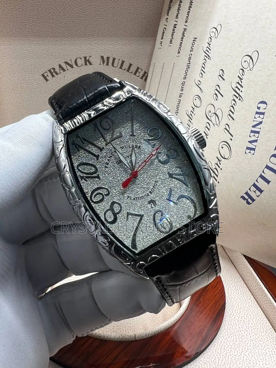 Franck Muller Quality Men Genuine Leather Wristwatch