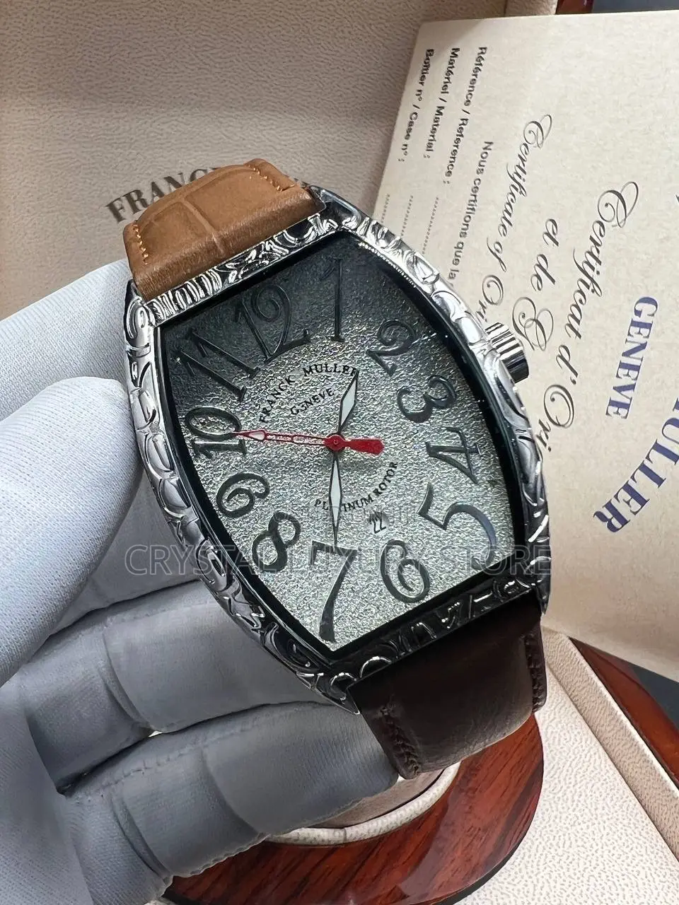 Franck Muller Quality Men Genuine Leather Wristwatch