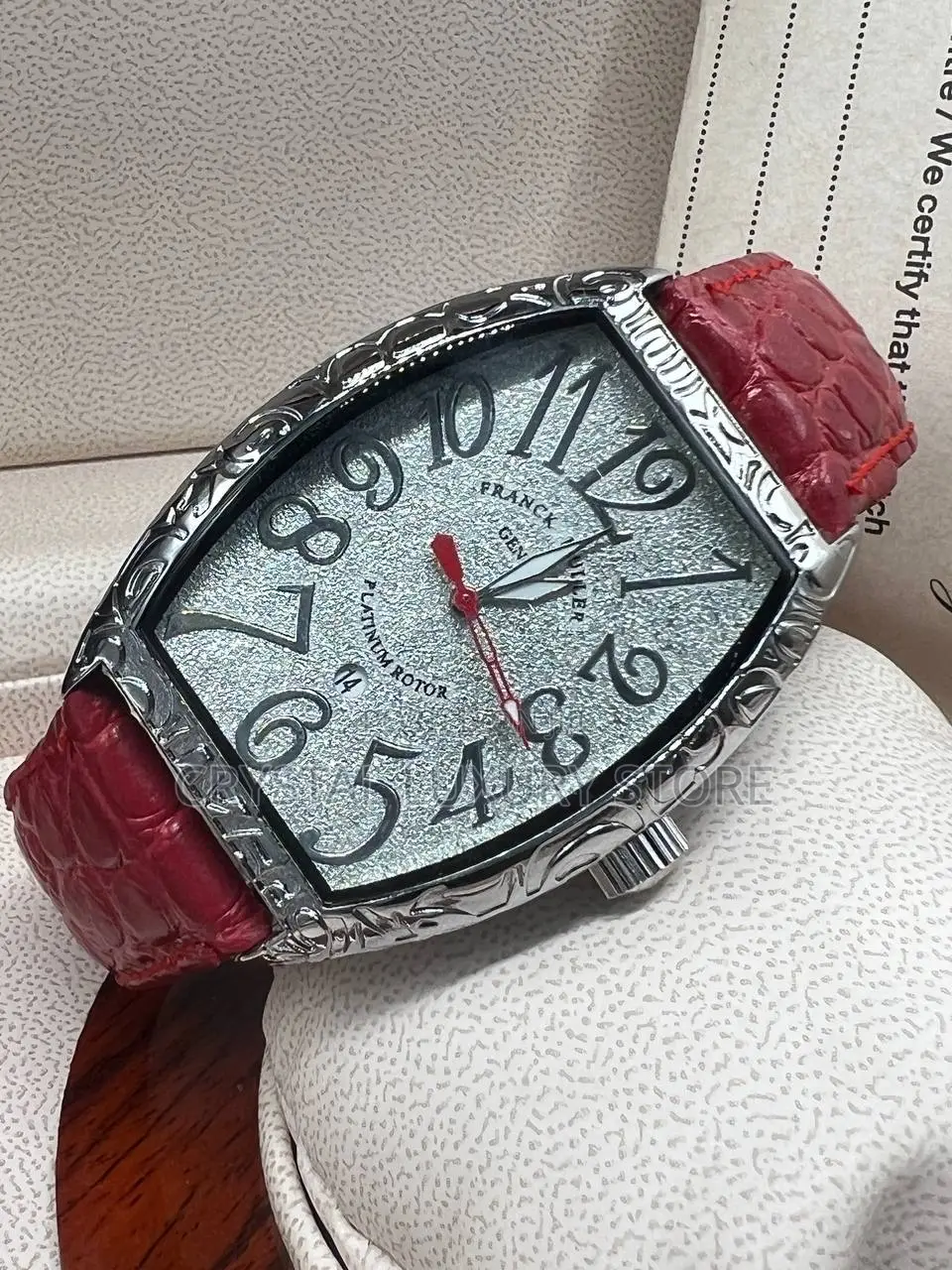 Franck Muller Quality Men Genuine Leather Wristwatch