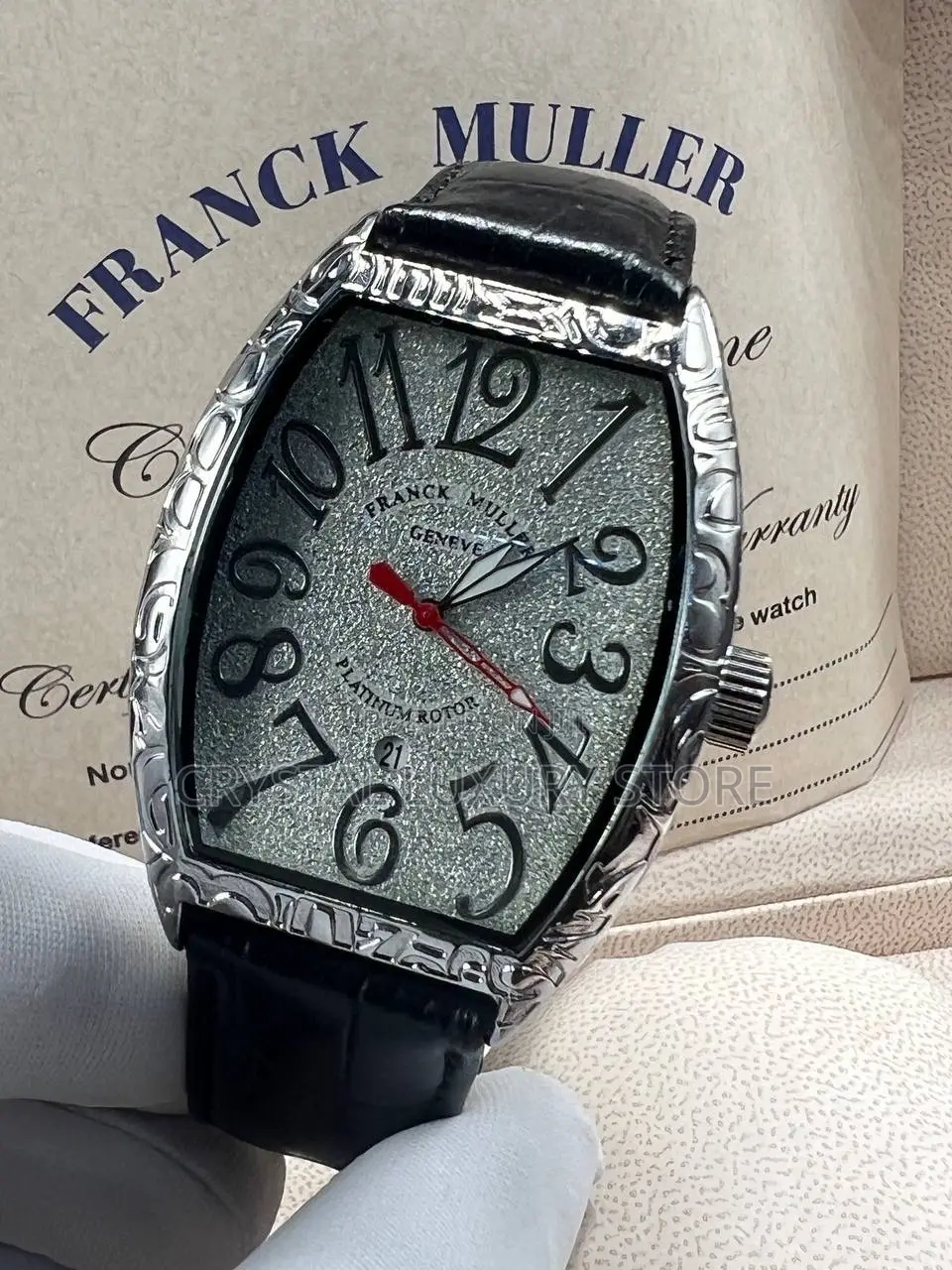 Franck Muller Quality Men Genuine Leather Wristwatch