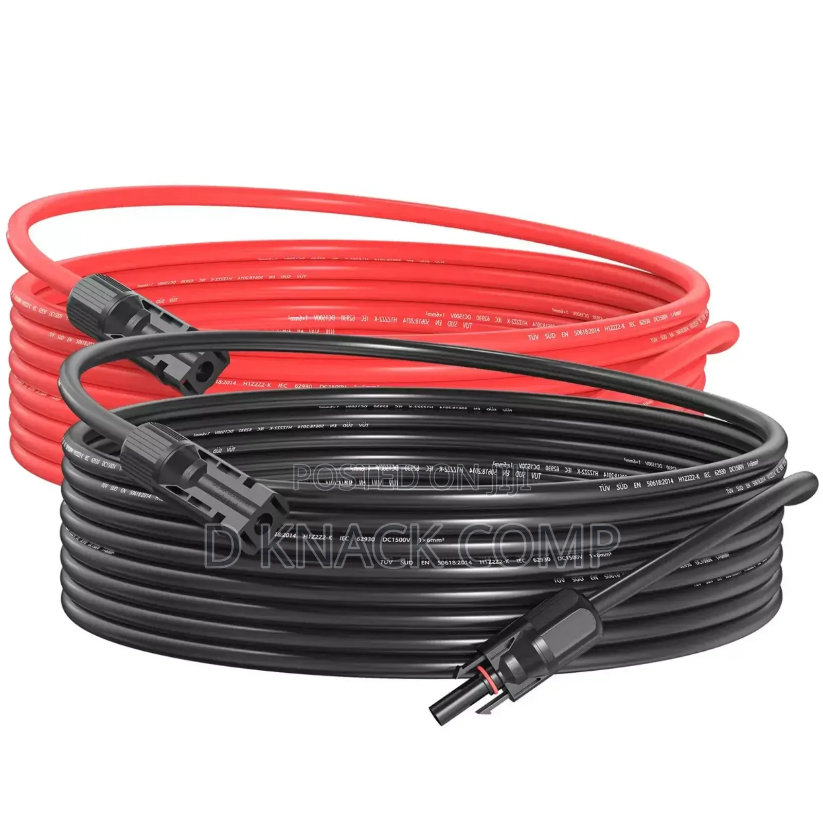 3m/3m Black+Red Solar Panel Extension Cable/Connector 10awg