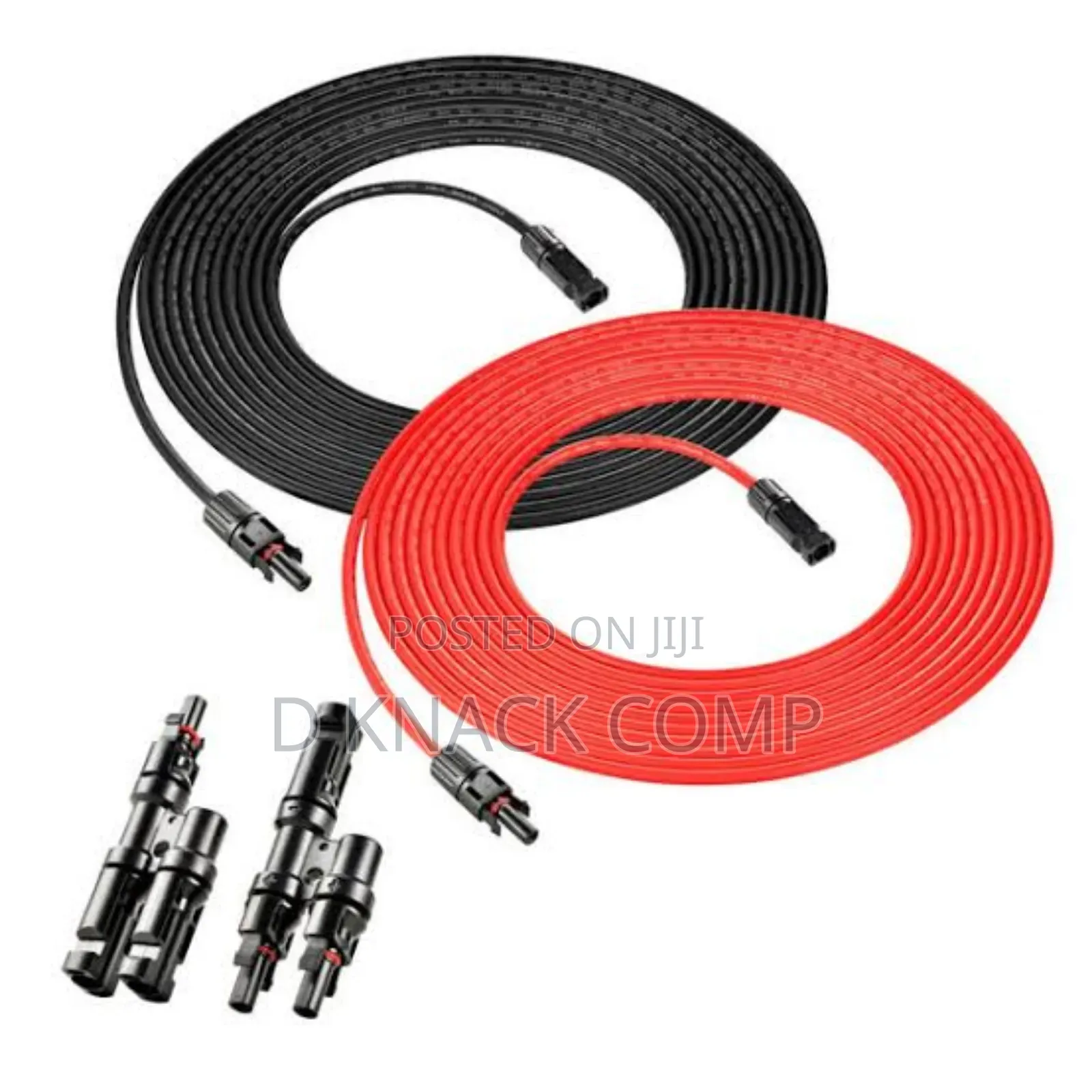 3m/3m Black+Red Solar Panel Extension Cable/Connector 10awg