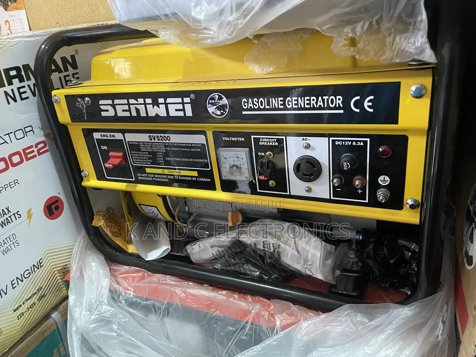 Senwei 3.5KVA GENEATOR 100%COPPER 1yeras Warranty