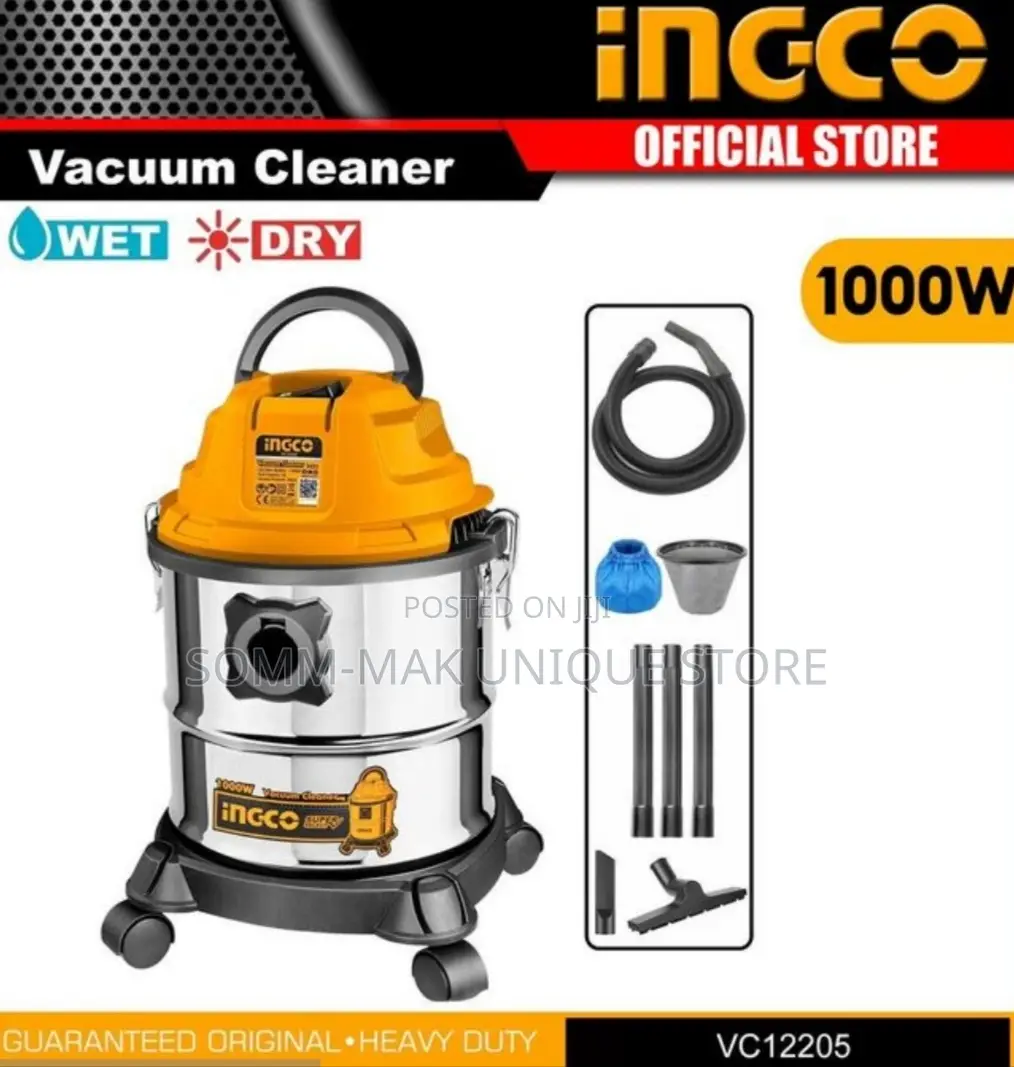 Ingco Wet and Dry Vacuum Cleaner 12l 1000w