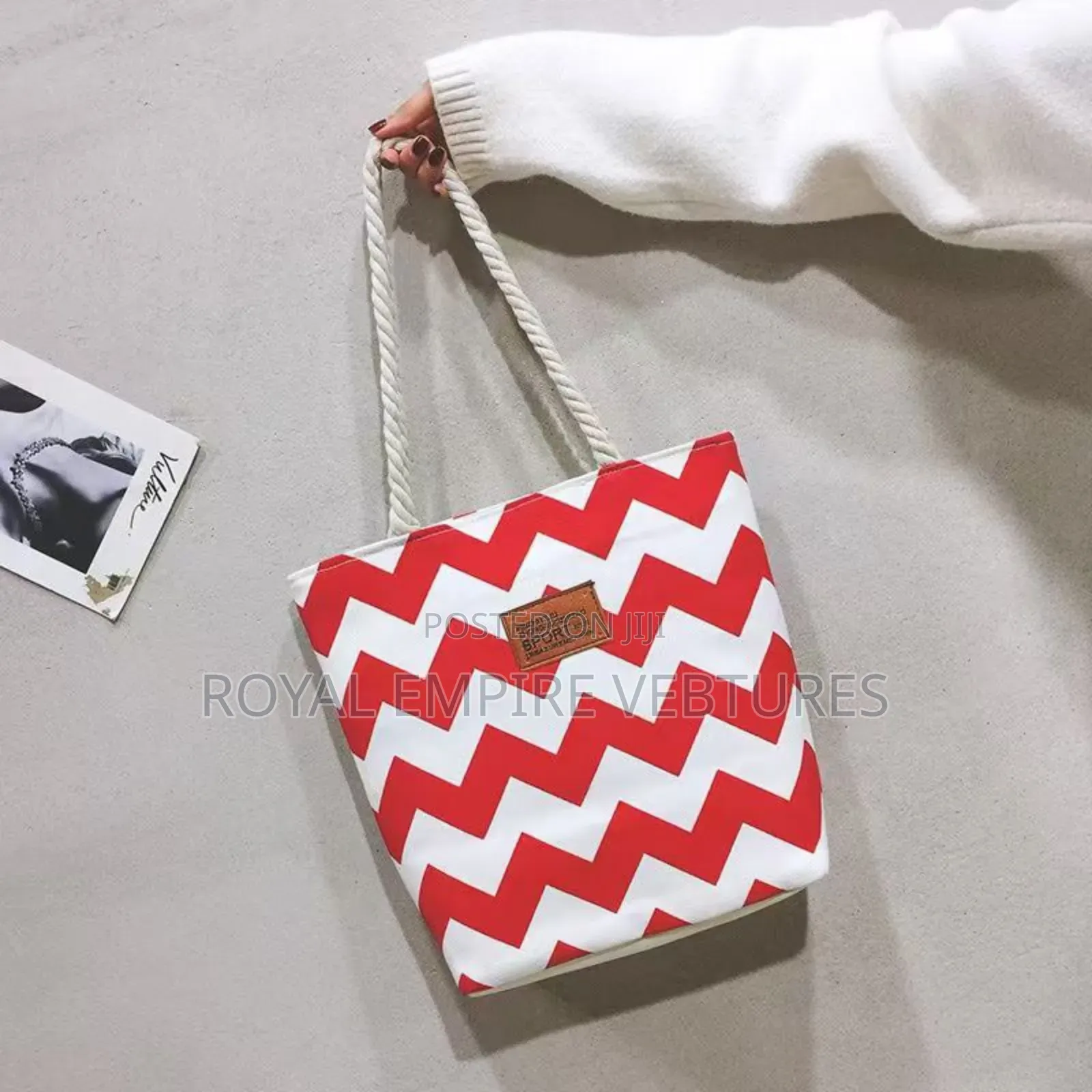 Natural Canvas Tote Beach Bag