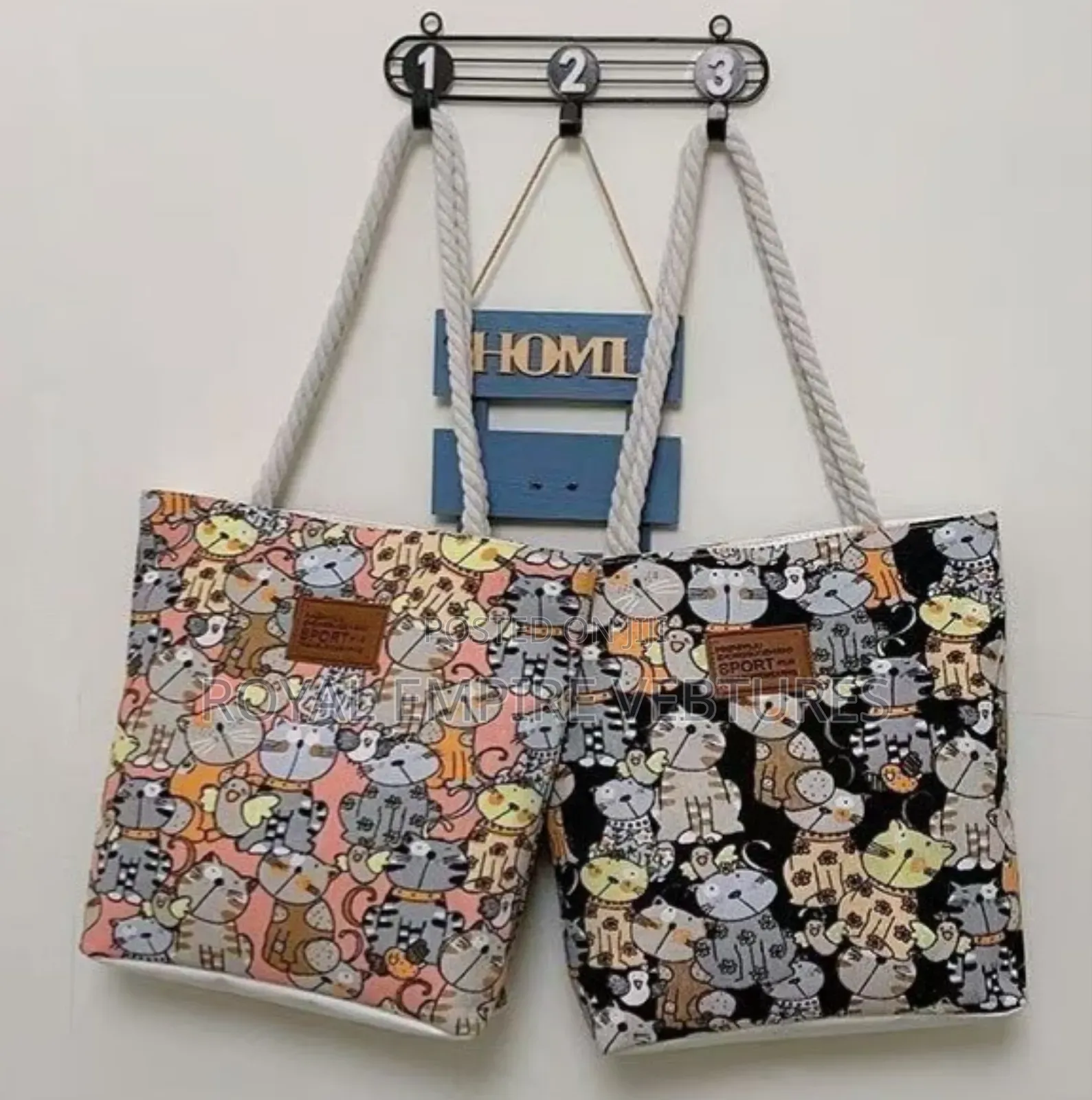 Natural Canvas Tote Beach Bag