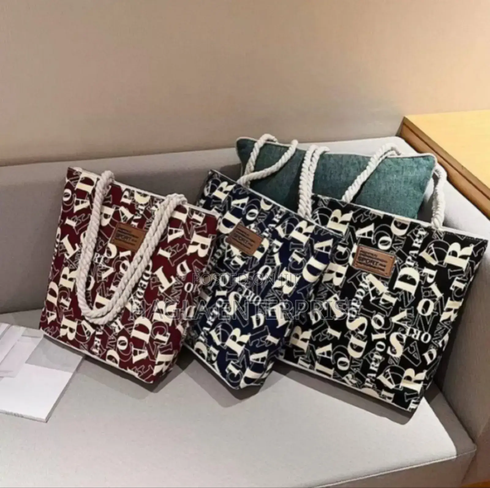 Natural Canvas Tote Beach Bag