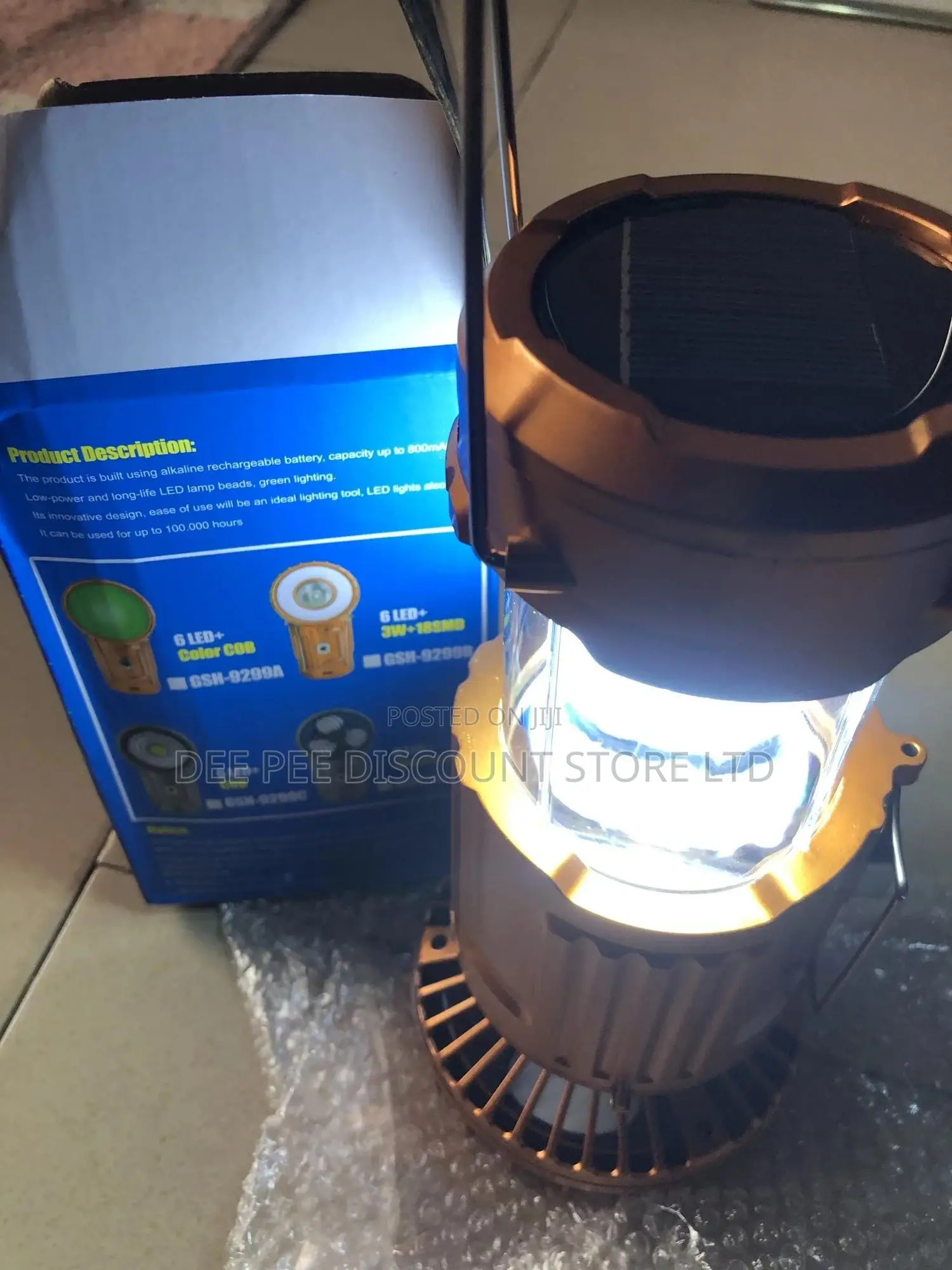 Rechargeable LED Solar Fan and Lamp, GSH-9299