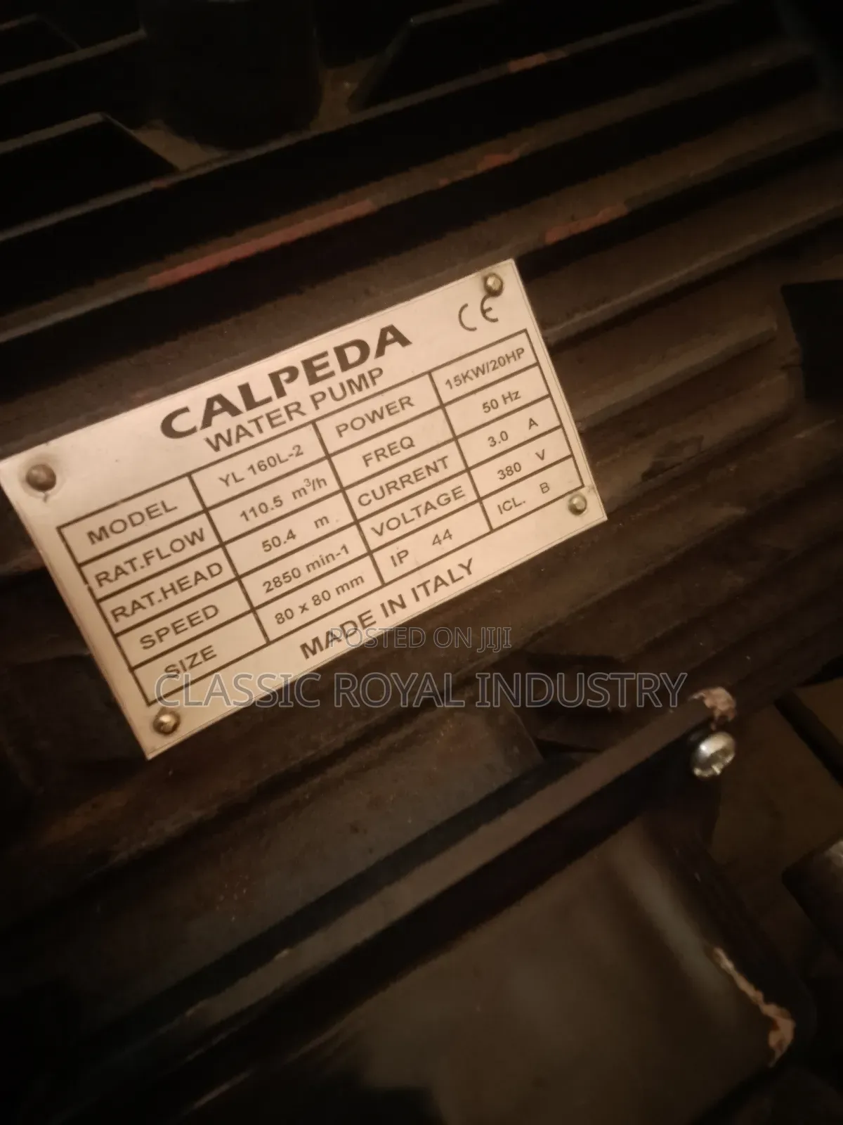 15 KW CALPEDA Water Pump 20 HP