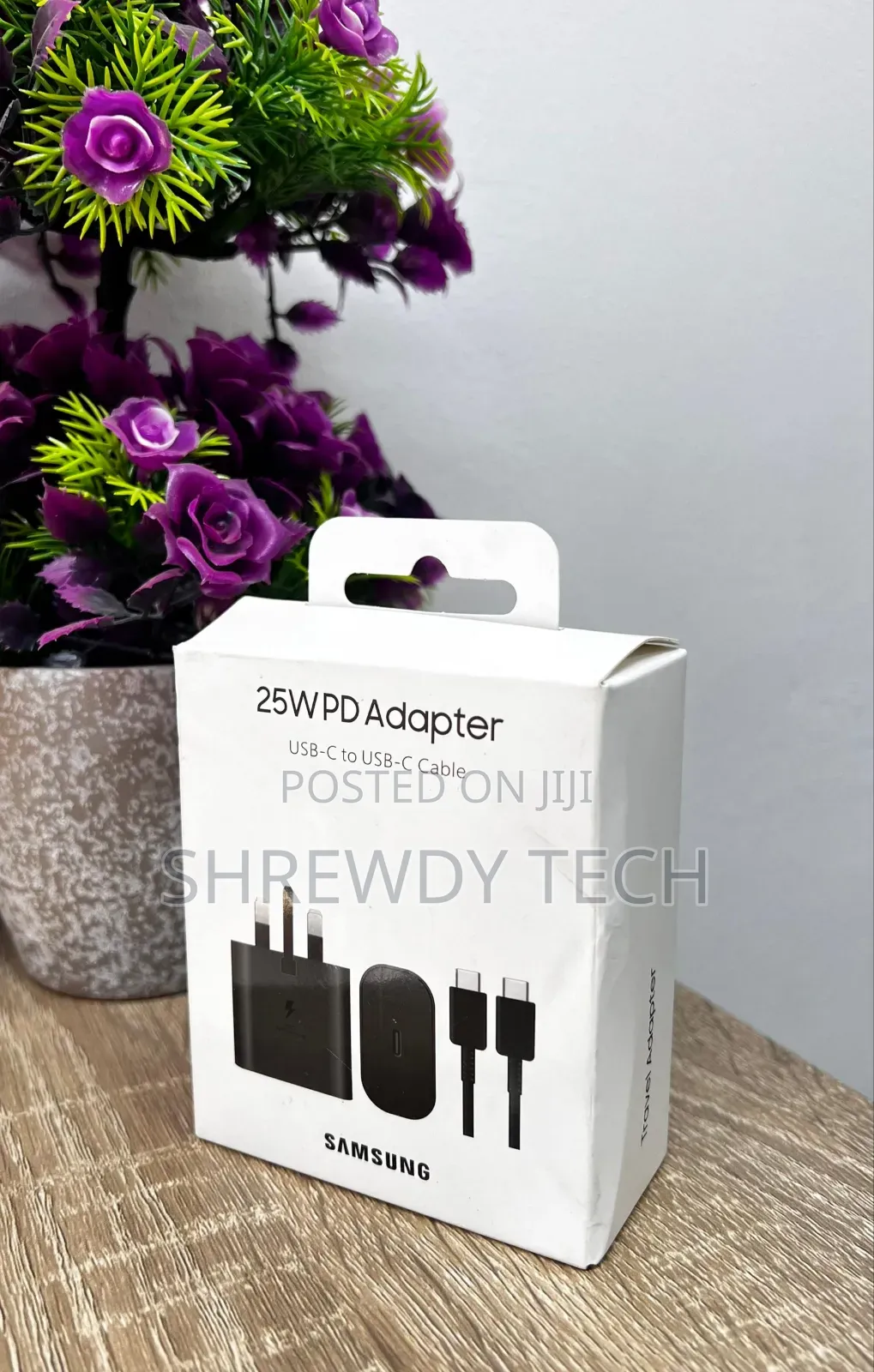 Authentic 25 Watts Samsung PD Adapter, C-C Cable Included