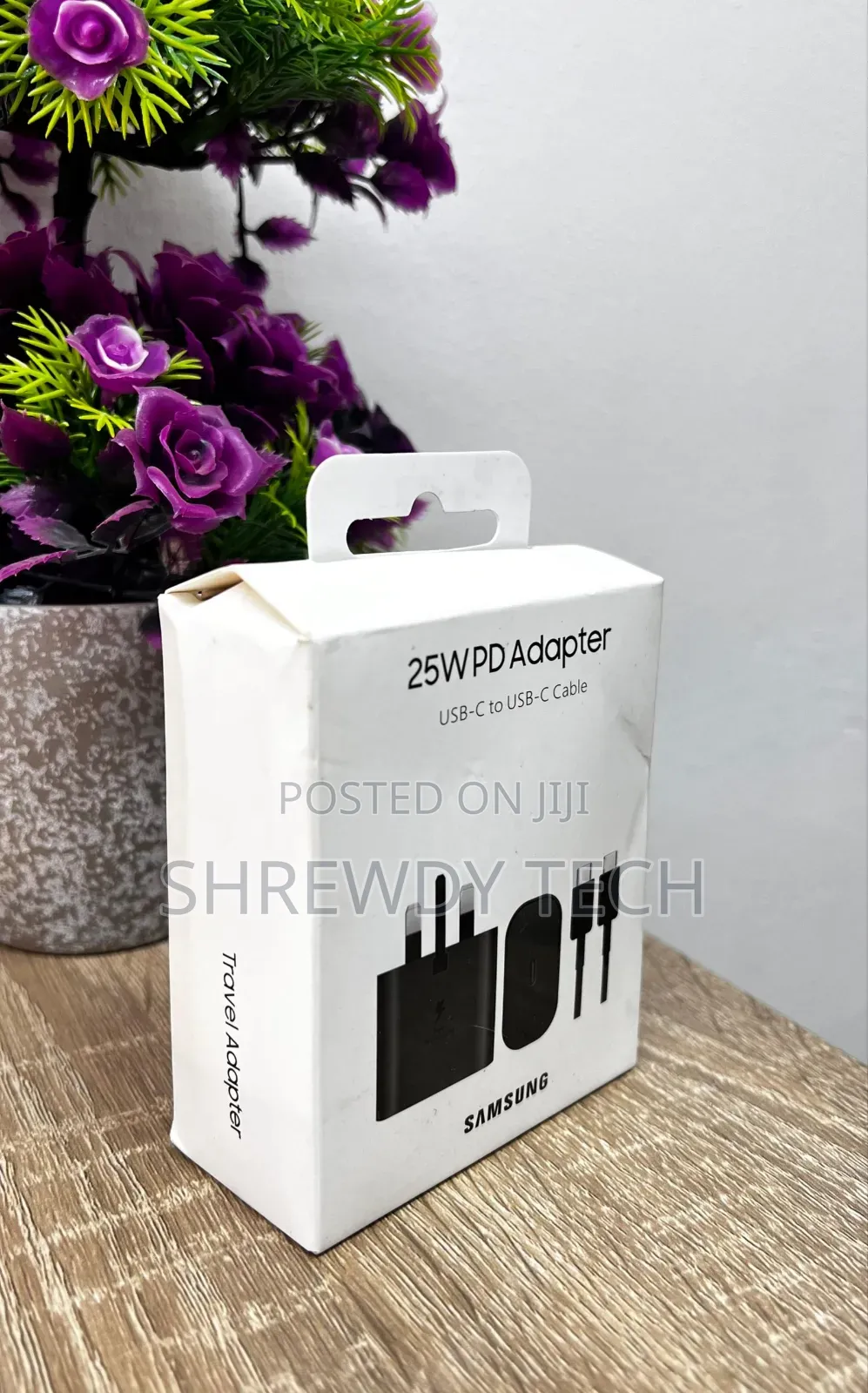 Authentic 25 Watts Samsung PD Adapter, C-C Cable Included