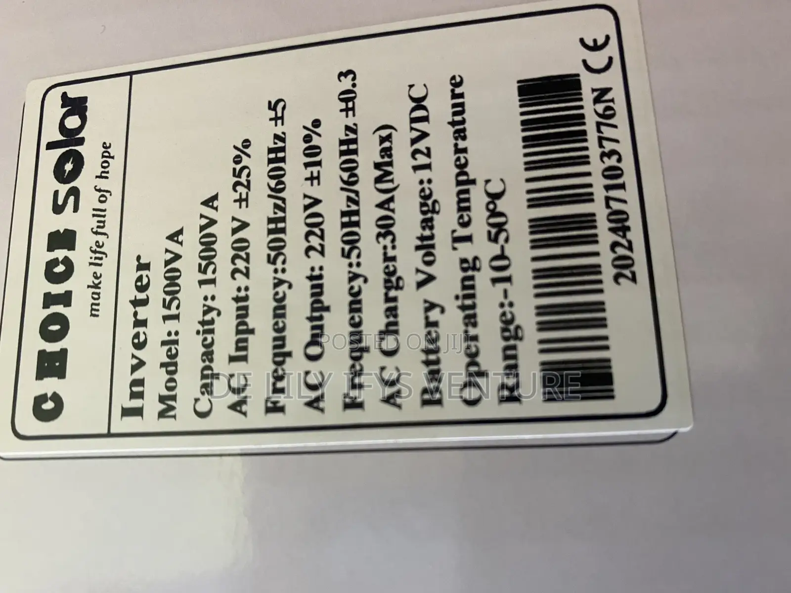 Choice Inverter 1.5kva 12V