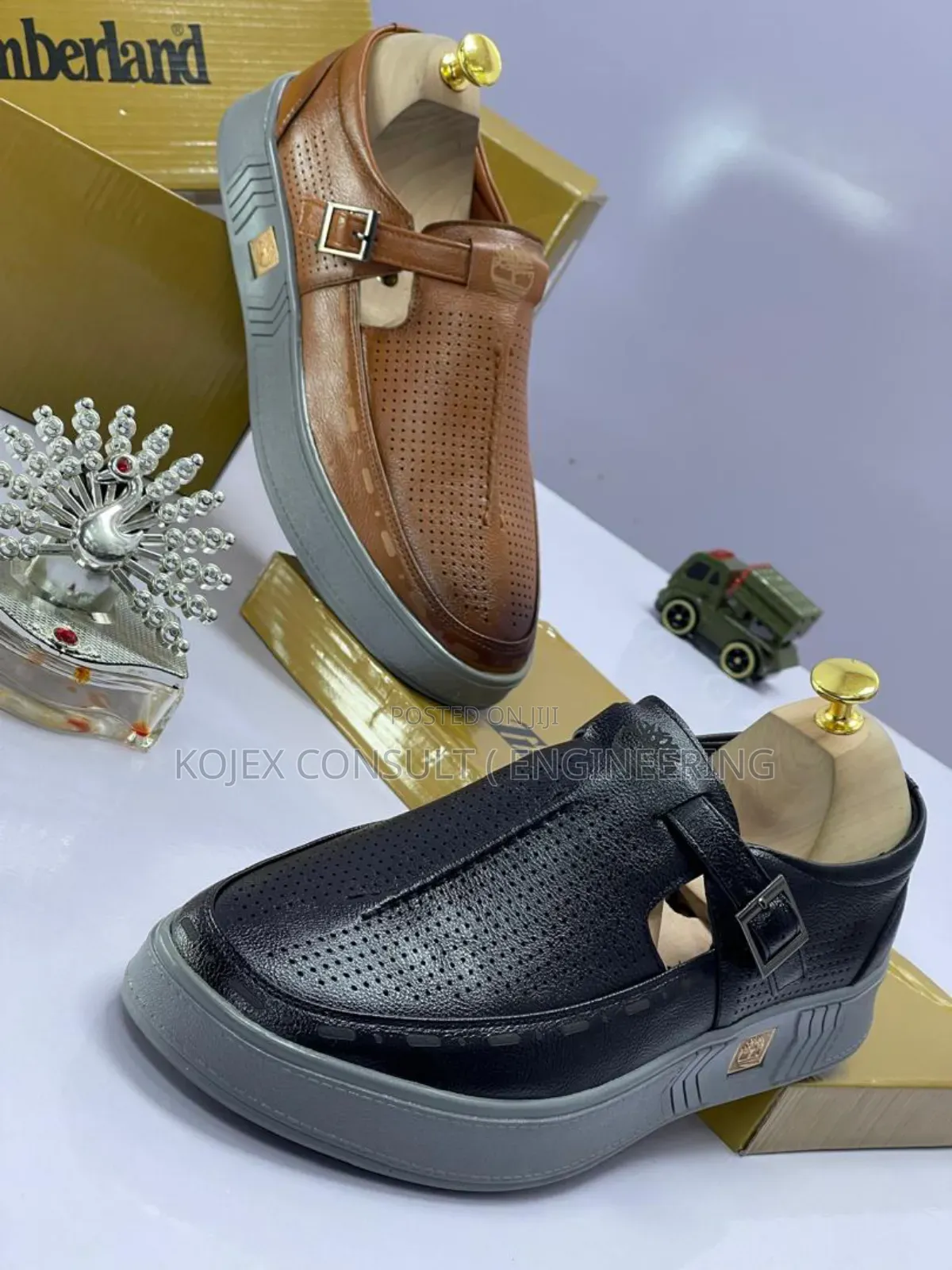 Hugo Stacked-Logo Loafers in Leather