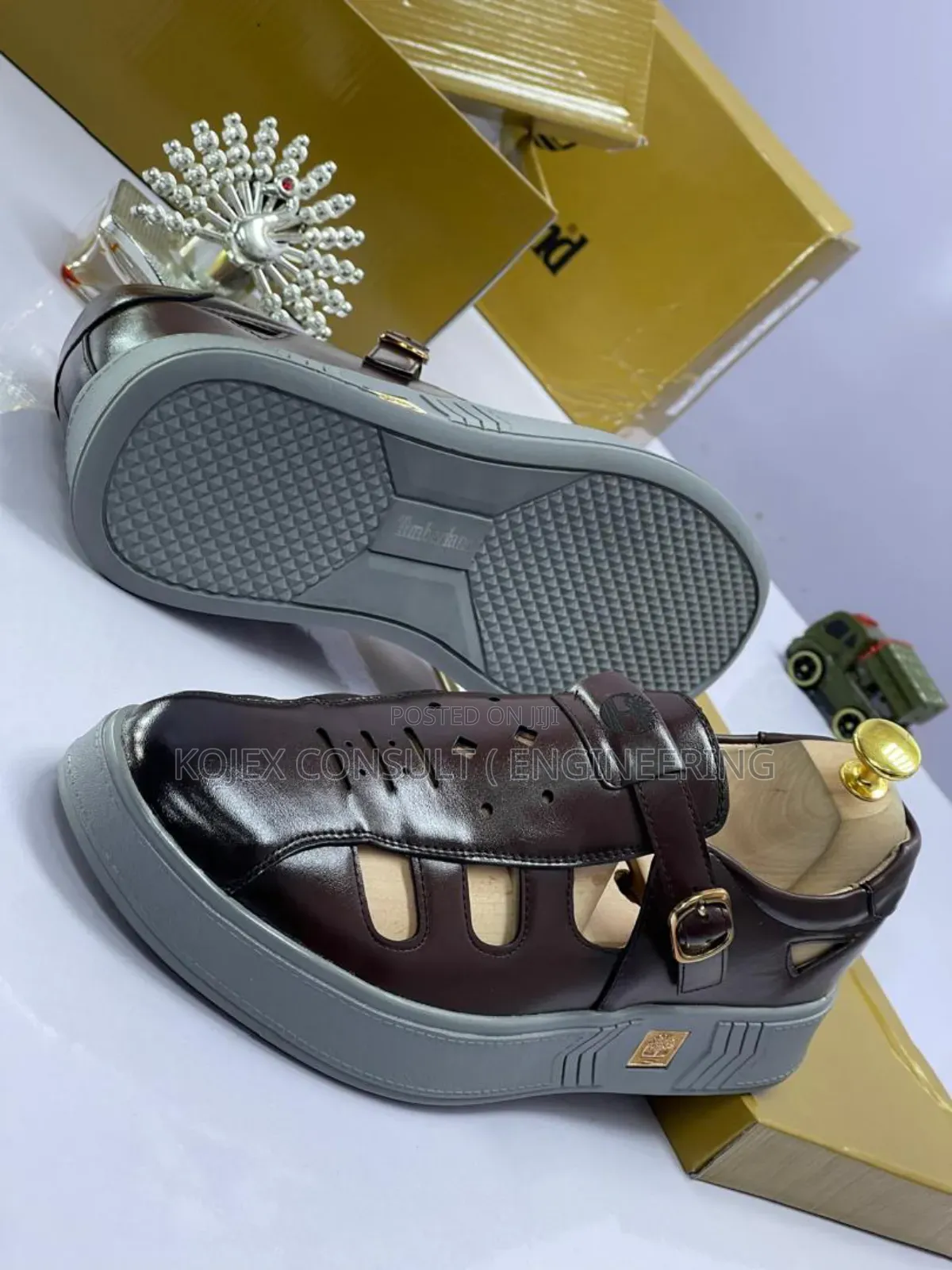 Hugo Stacked-Logo Loafers in Leather