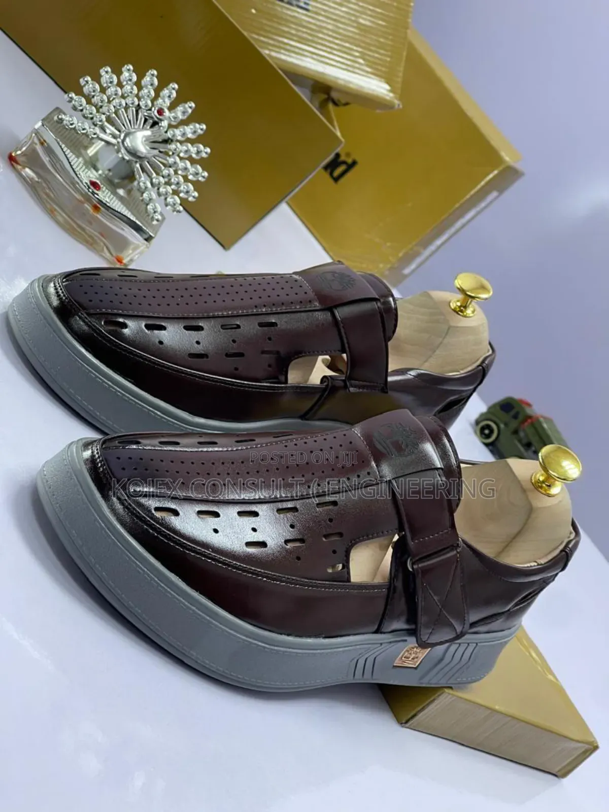 Hugo Stacked-Logo Loafers in Leather