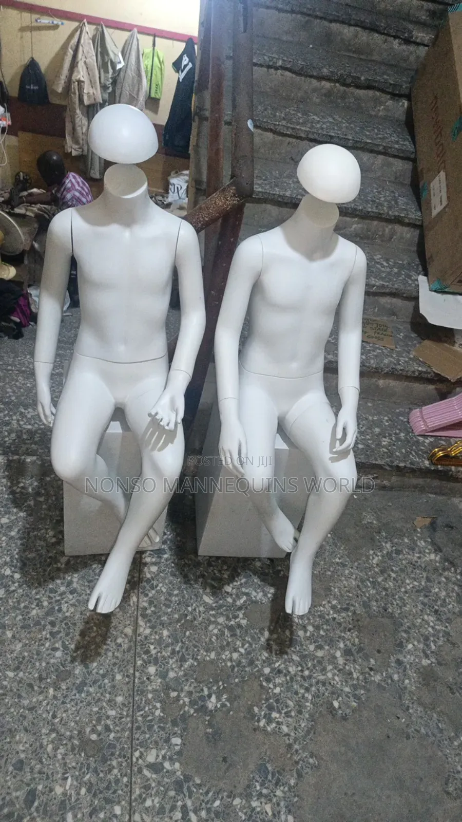 Unisex Sitting White Kids Mannequin