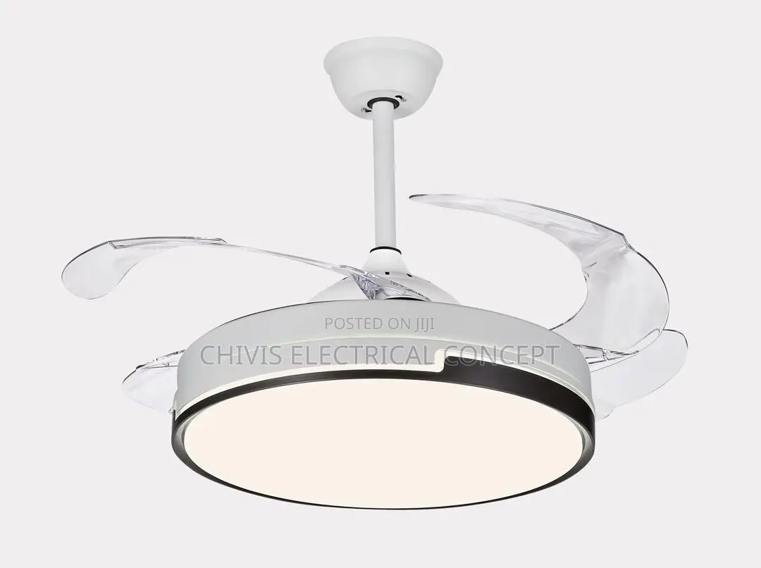 42 48 Inch Luxury Crystal Ceiling Fan Modern LED Chandelier