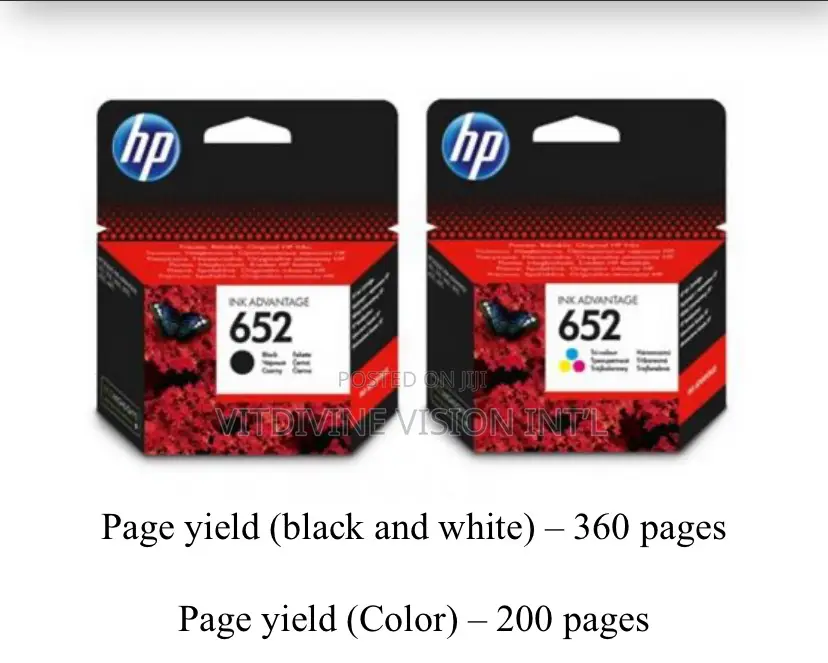 Hp 652 Black Ink Cartridge (F6v24ae)