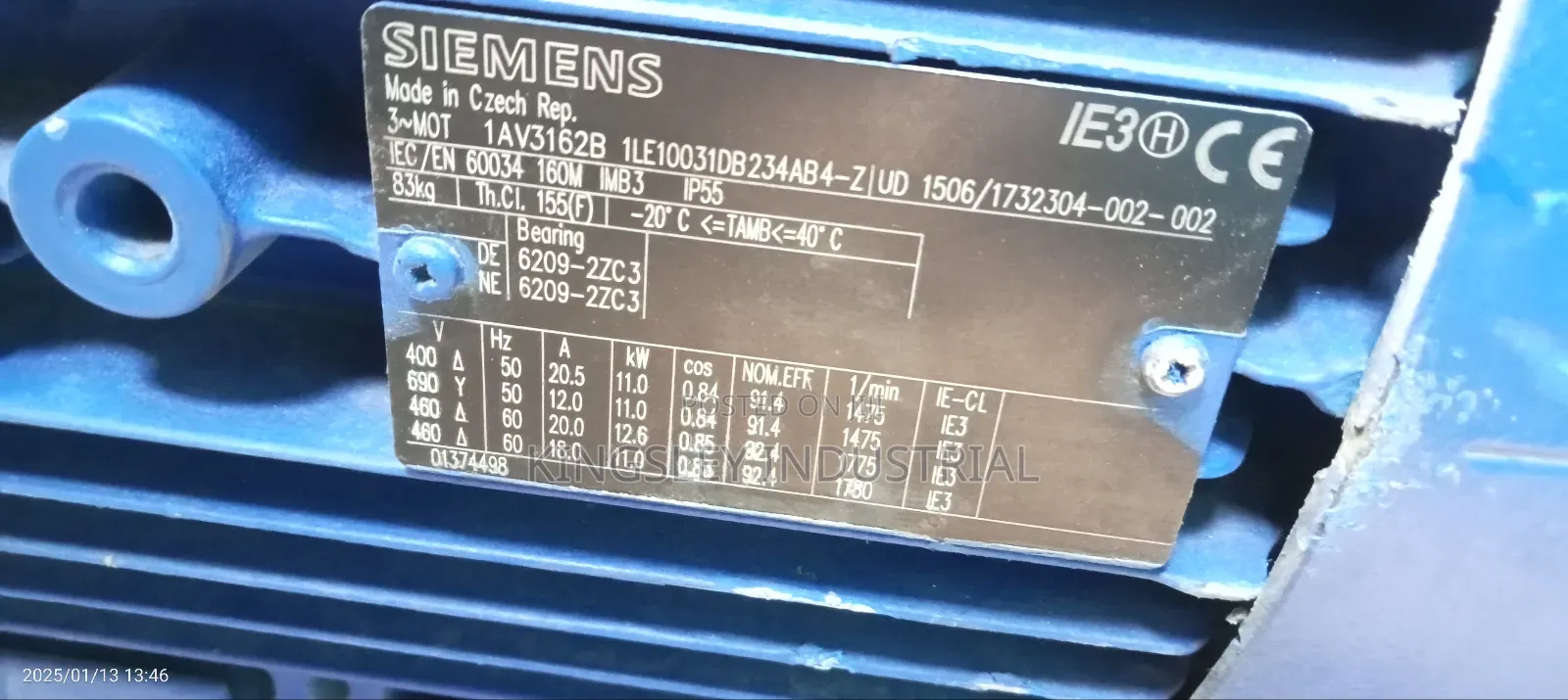 15hp Seimens Electric Motor 3phase Direct Tokunbo Normal SPD