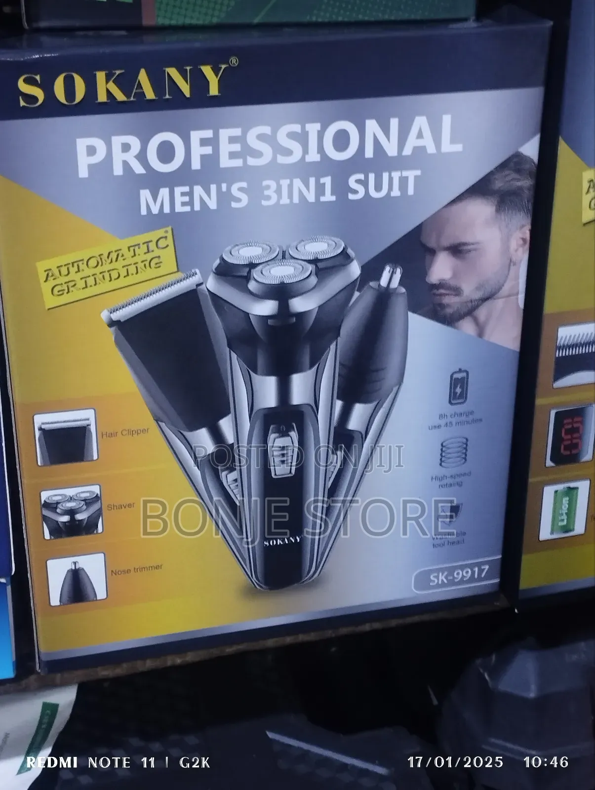 3 in 1 Hair Clipper Shaver, Nose Trimmer, Automatic Grinding