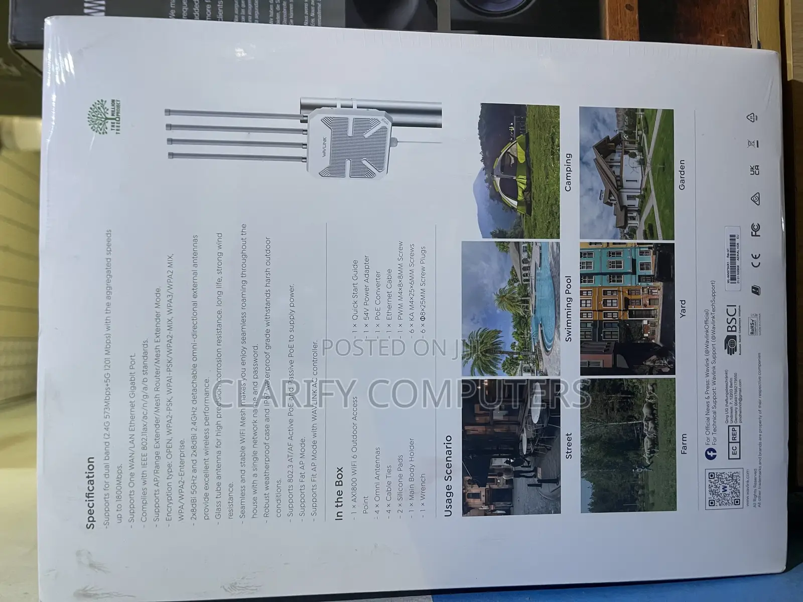 AX1800 Wifi 6 Outdoor Access Point