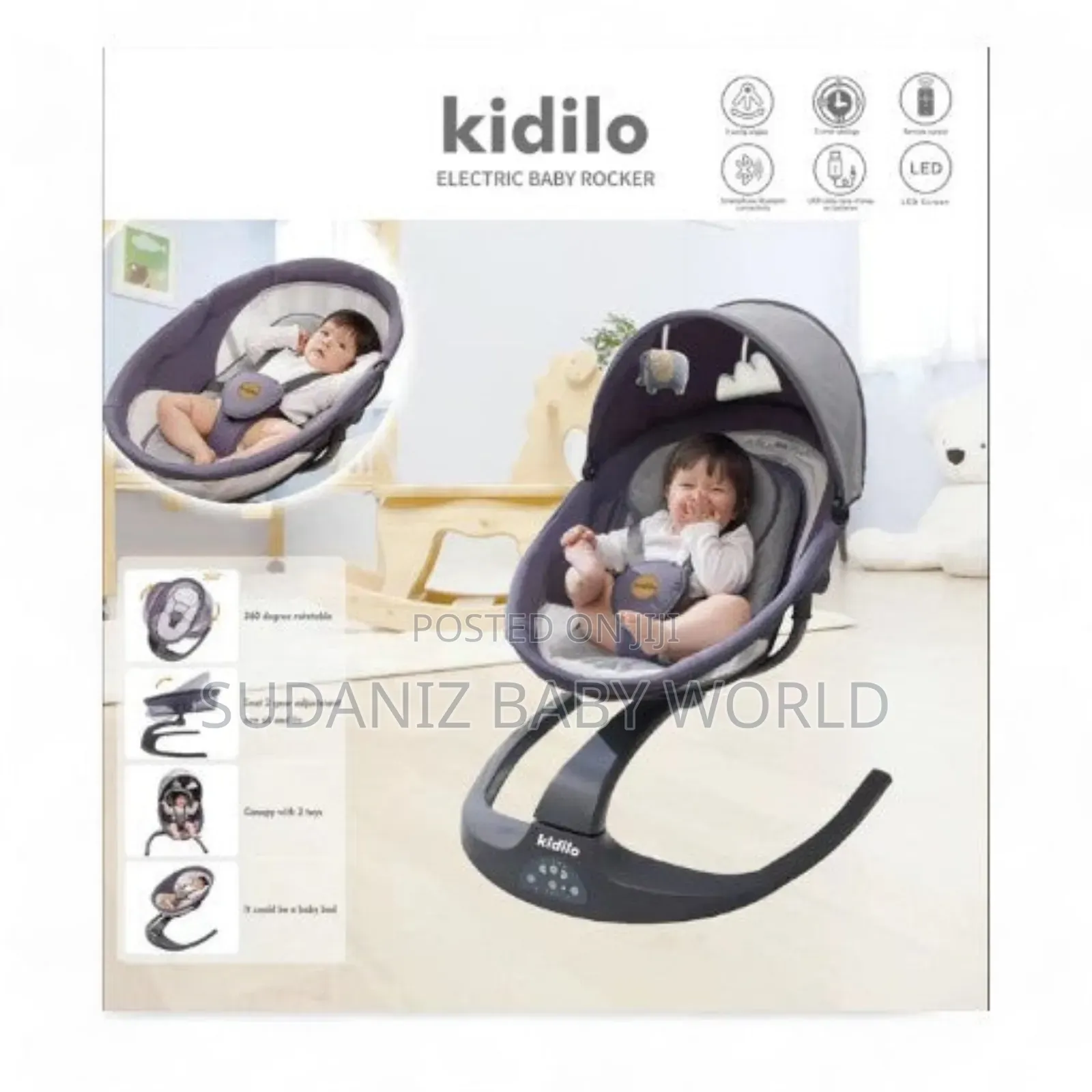 KIDILO Electric Swing 360 Rotation
