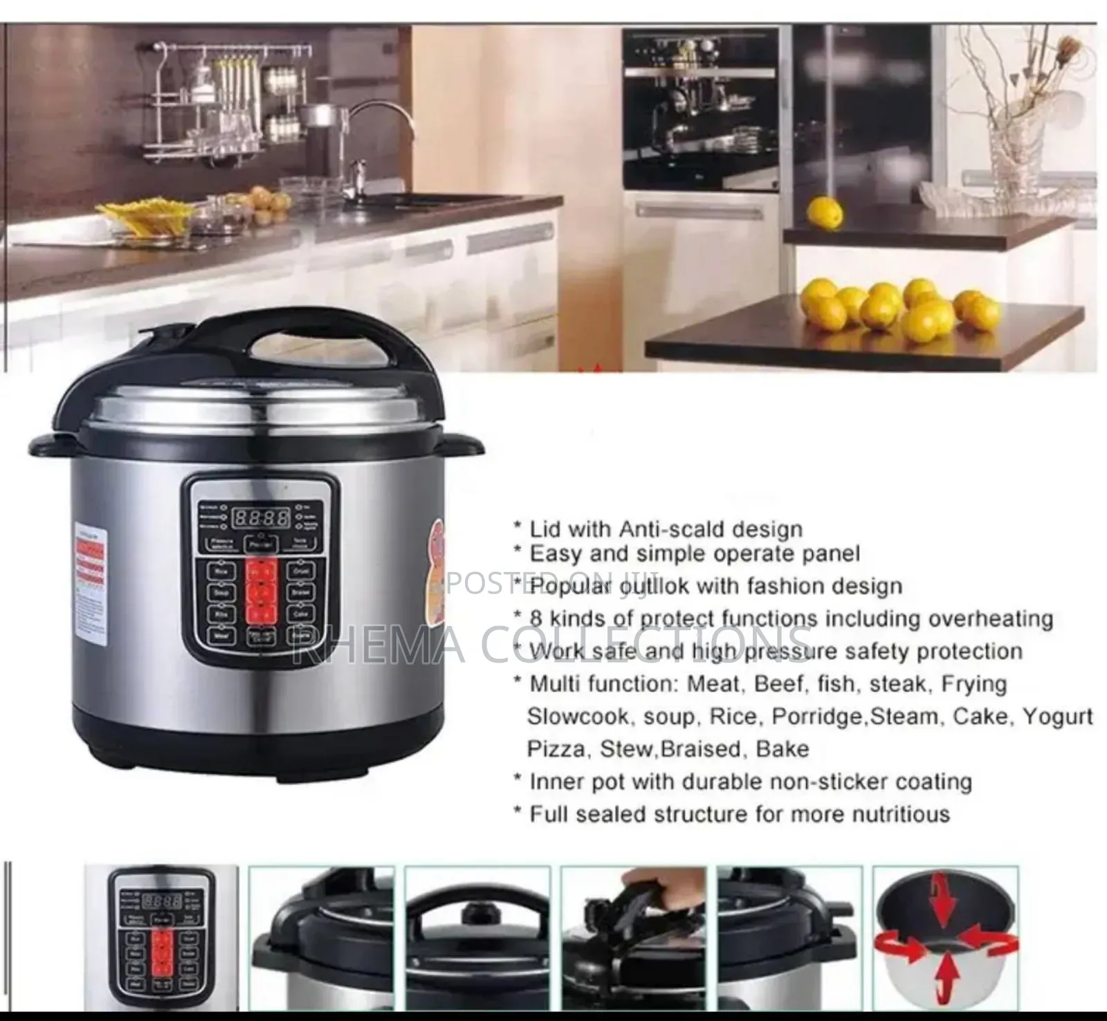 6L Silver Crest Electric Pressure Cooker