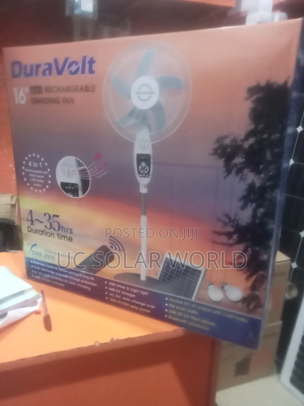 Dura Volt 16" 4in1 Rechargeable Standing Fan
