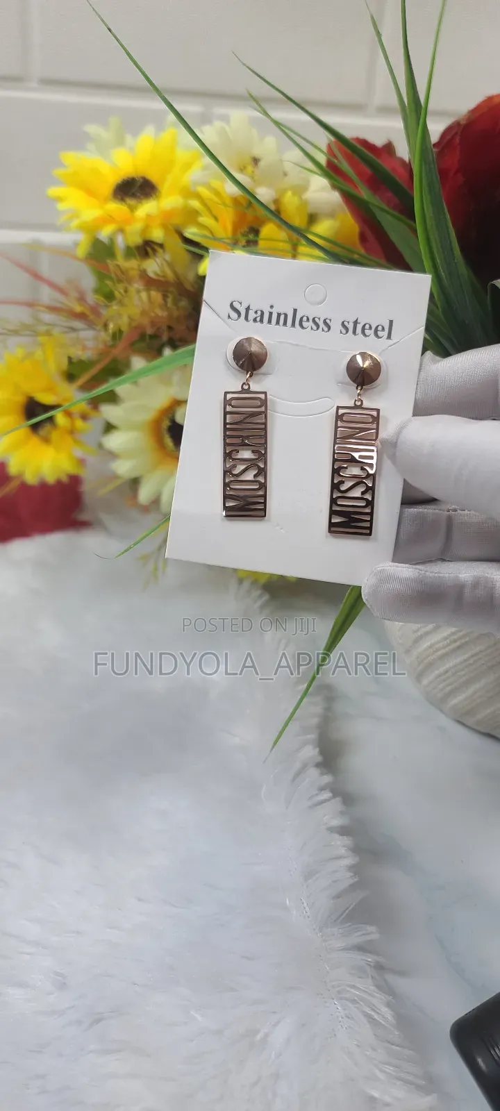Female Moschino Drop Earrings