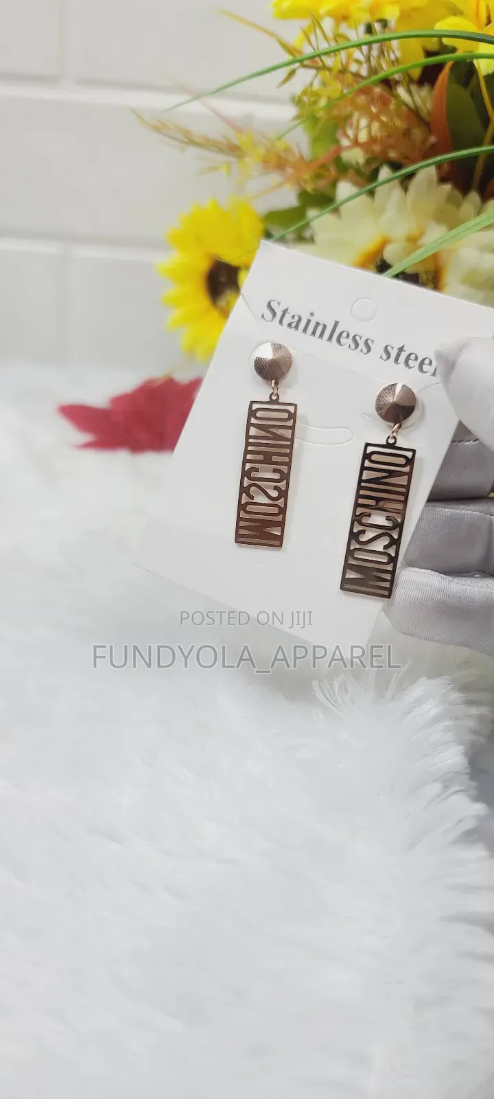 Female Moschino Drop Earrings