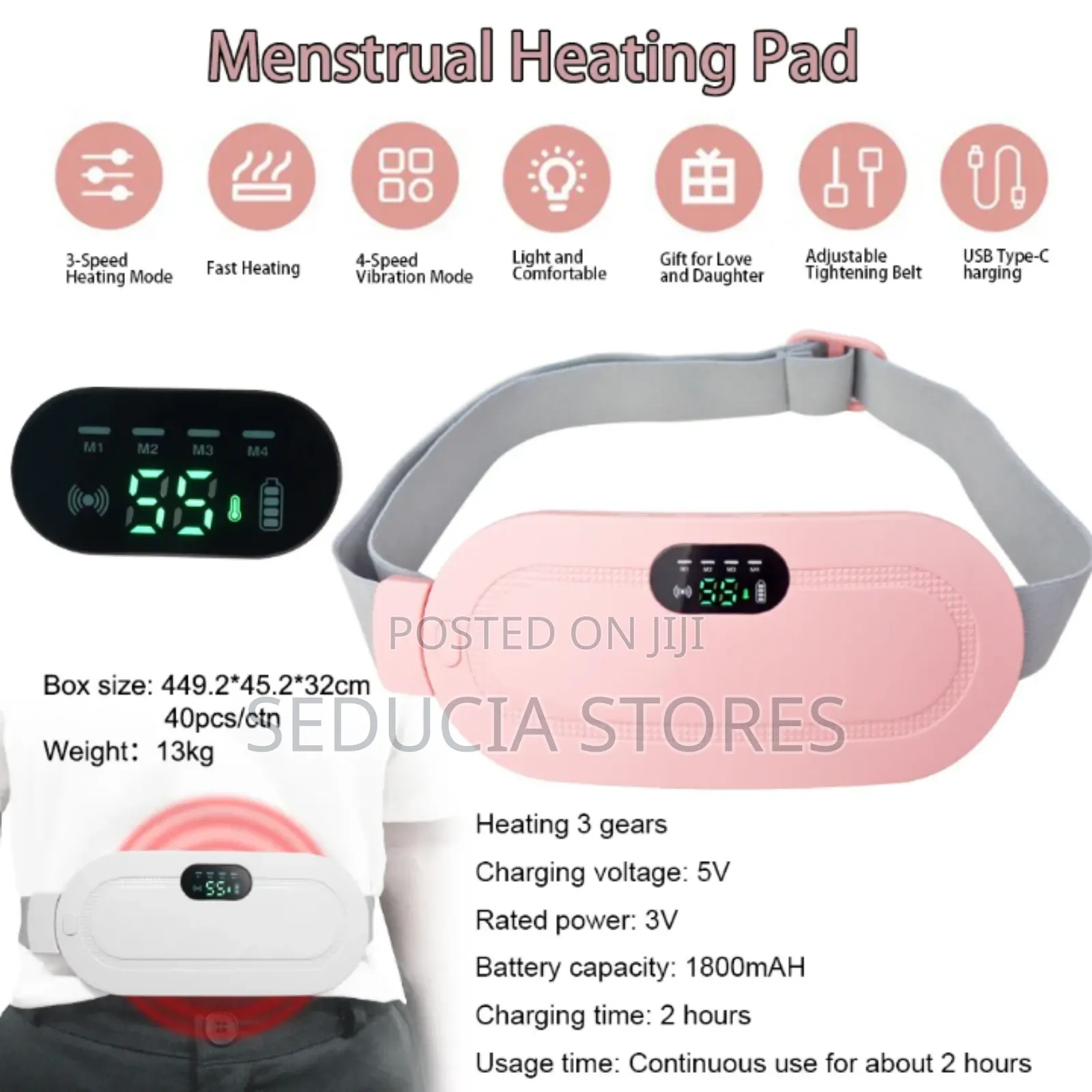 Menstrual Pain and Cramps Relief Heating Pad Belt