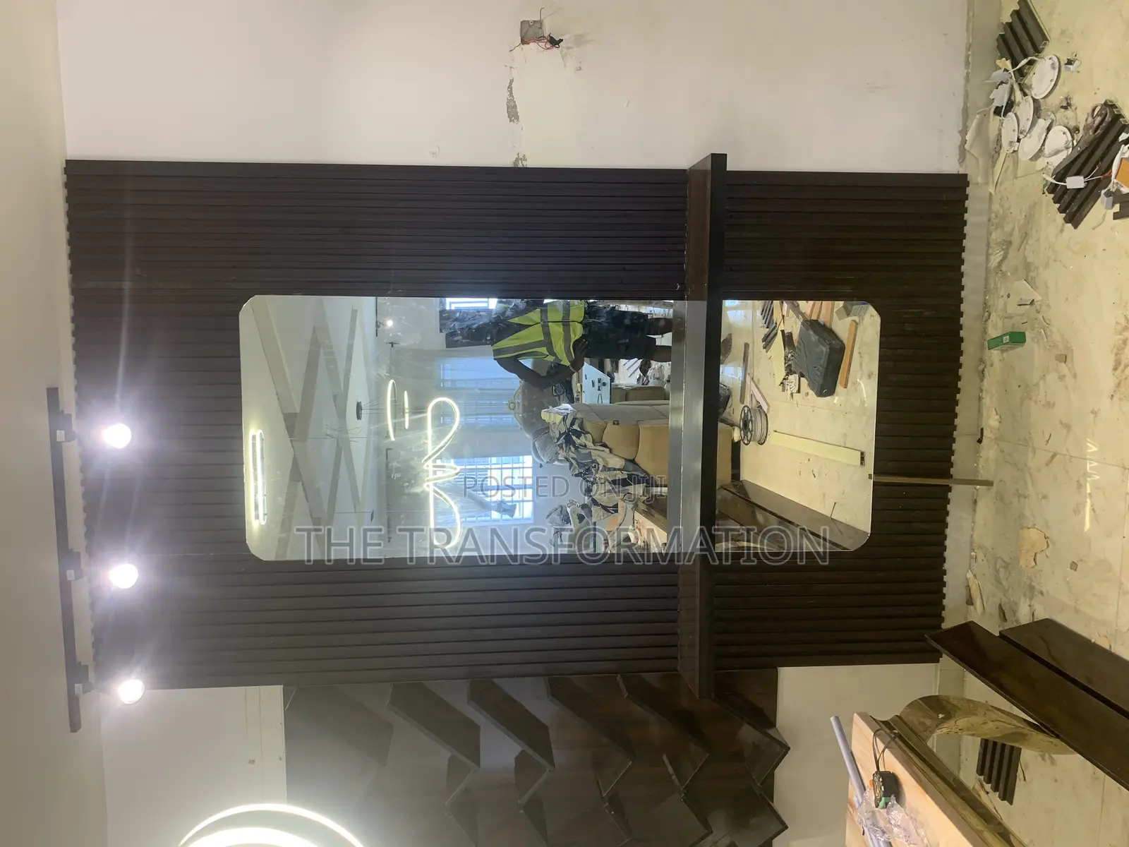 Bar Shelf With Mirror