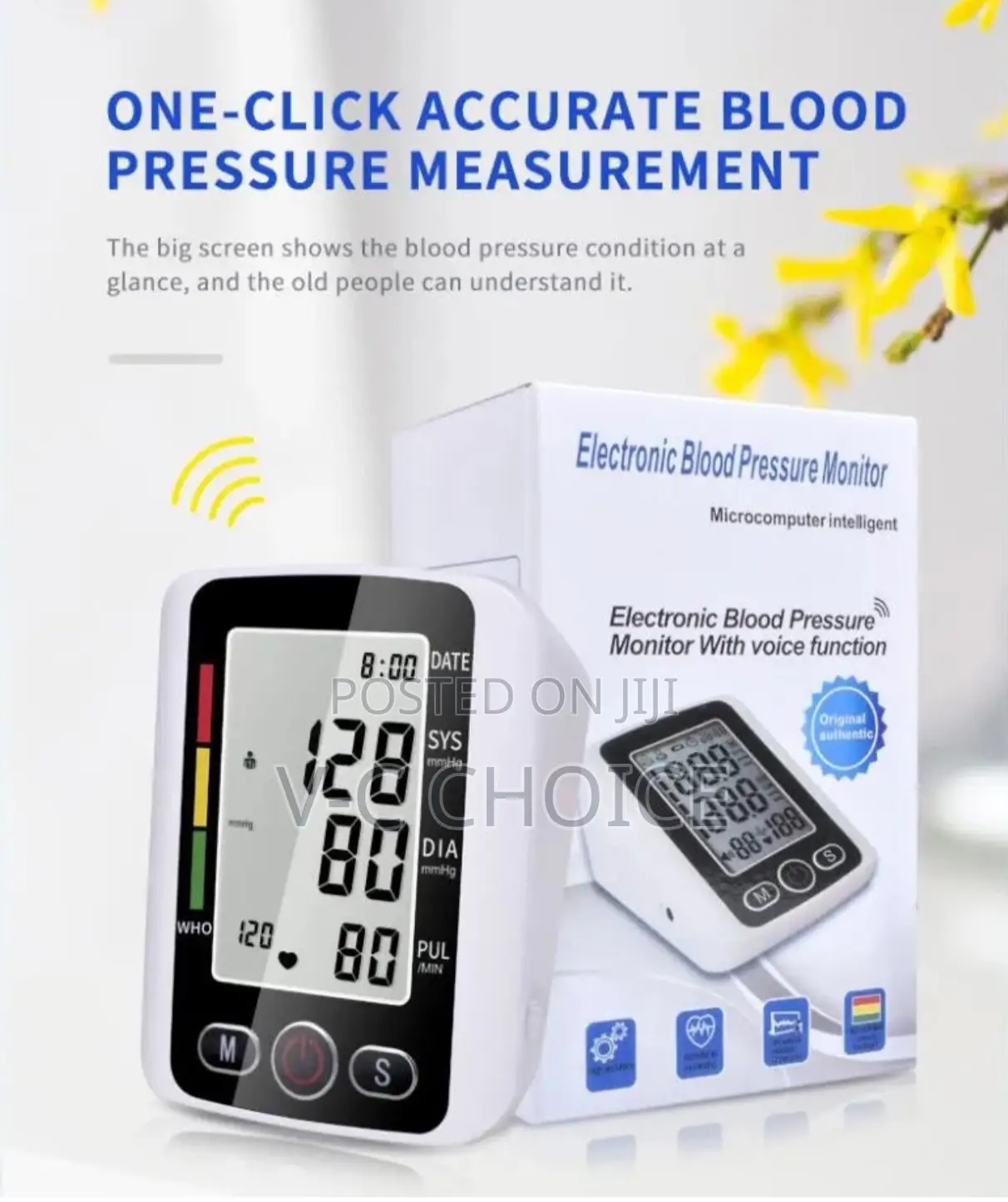 Arm Electronic Blood Pressure Monitor With Voice Function