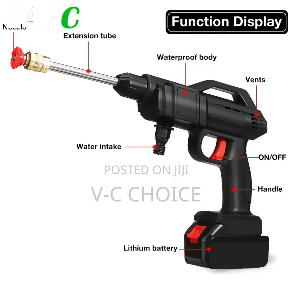 High Pressure Car Water Gun Battery Charging Wireless Spray