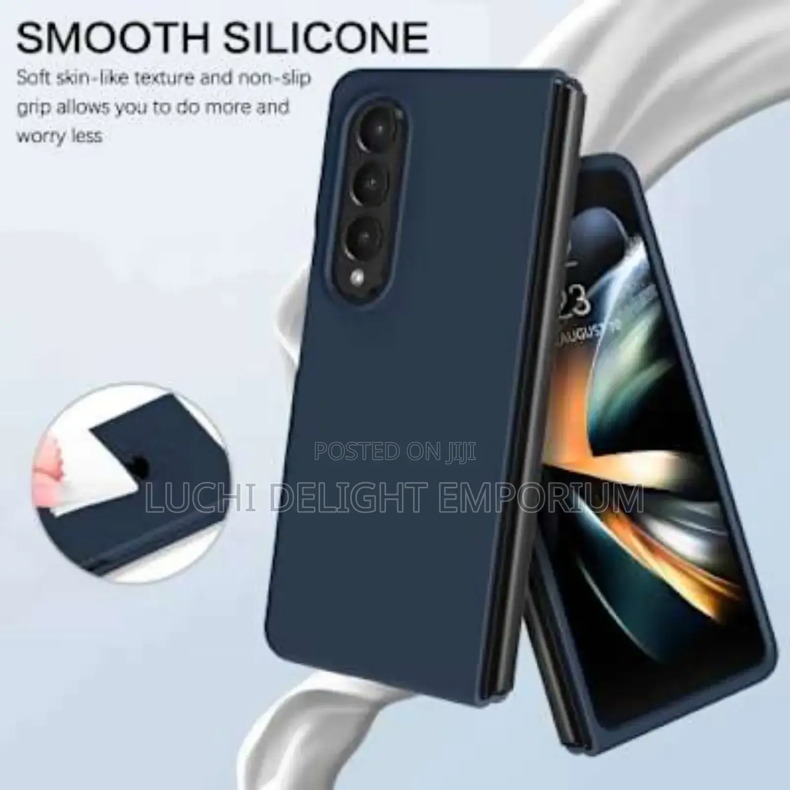 Silicone Case for Samsung Galaxy Fold 4 - Blue
