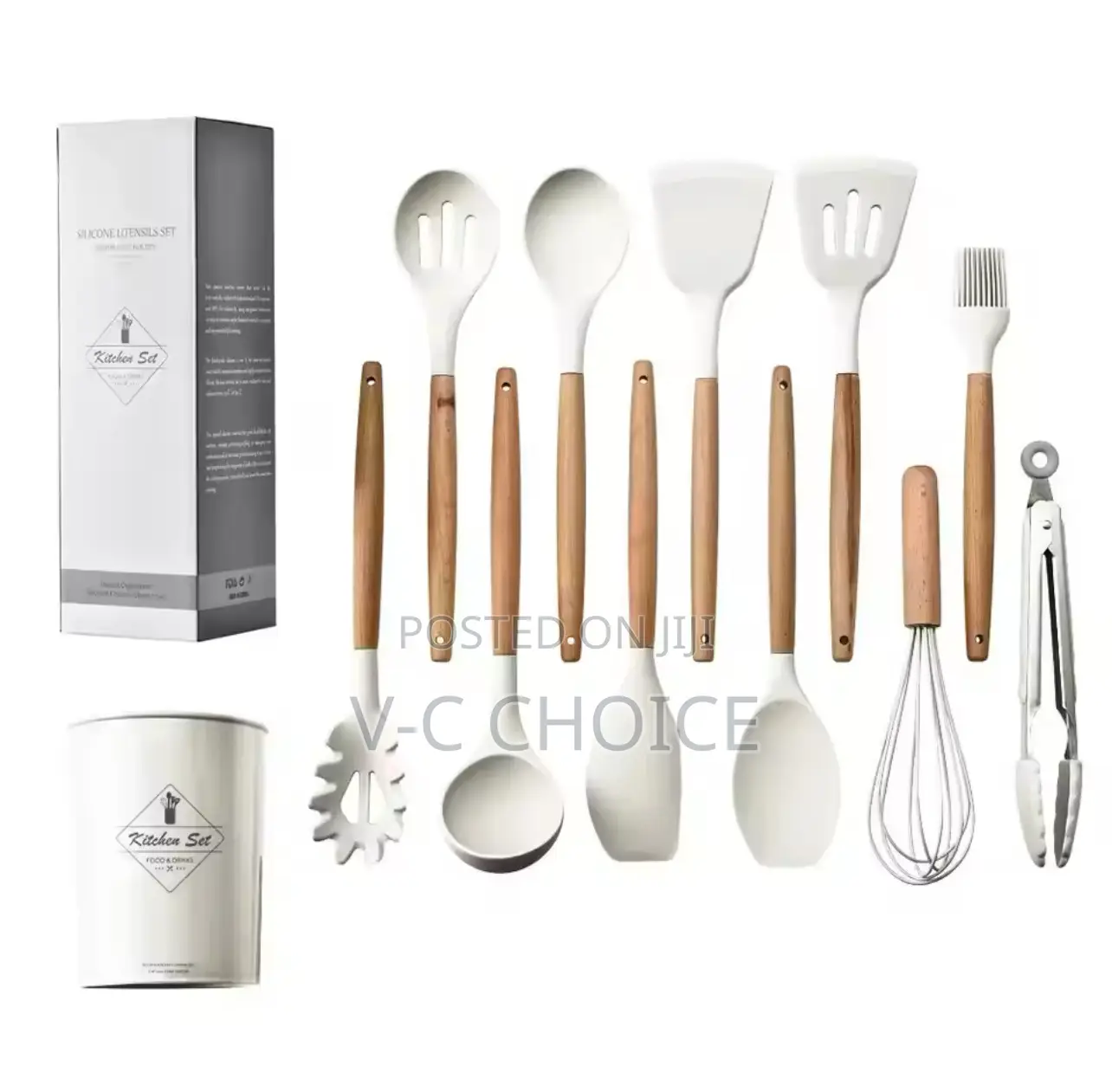12PCS Food Grade Silicone Kitchen Cookware Utensils Set