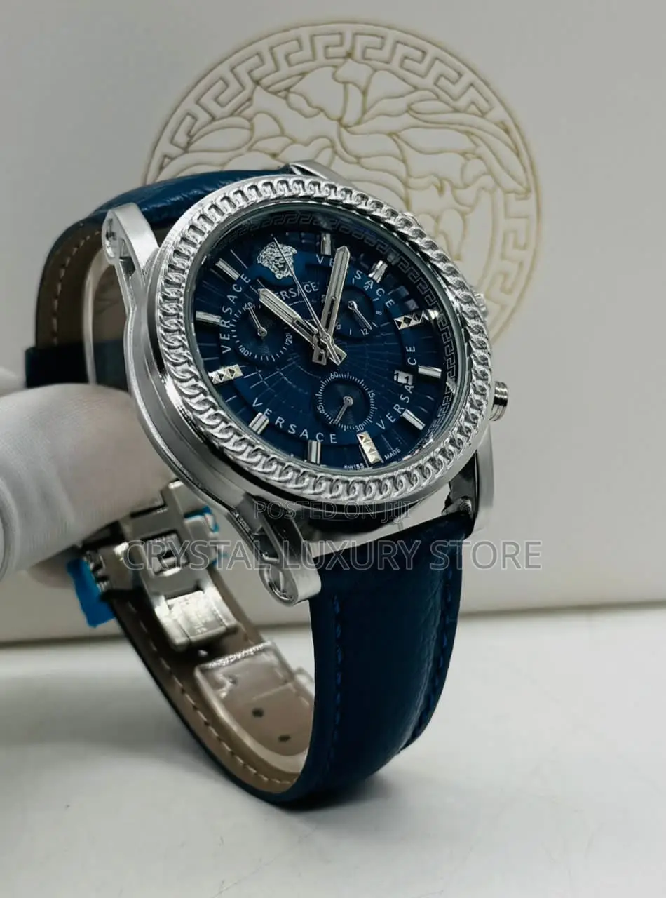 High Quality Versace Genuine Leather Wristwatch