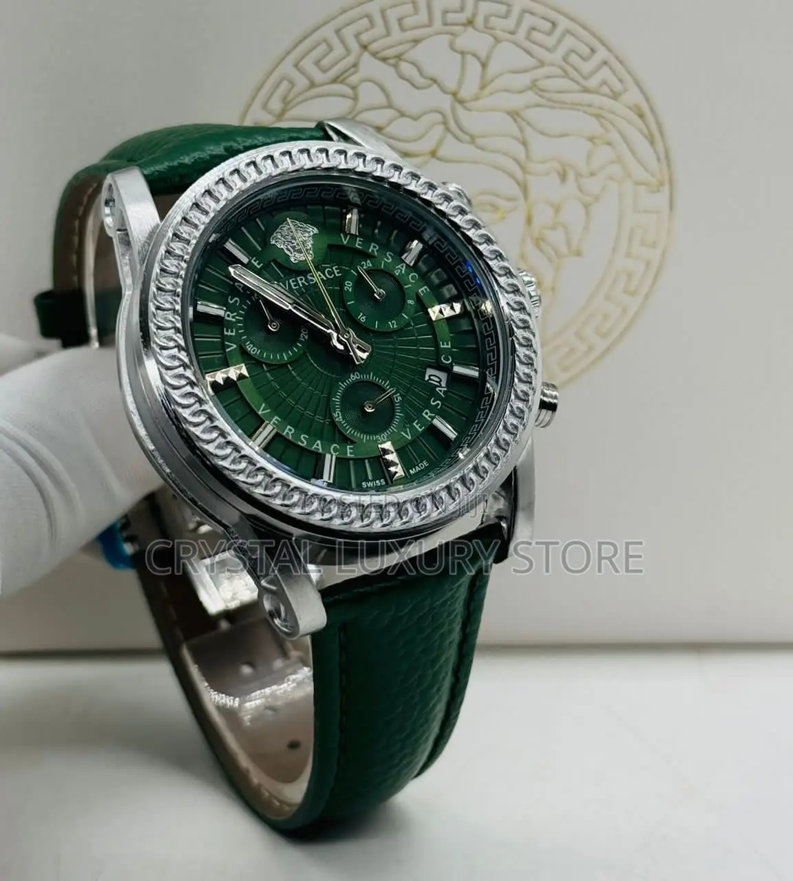 High Quality Versace Genuine Leather Wristwatch