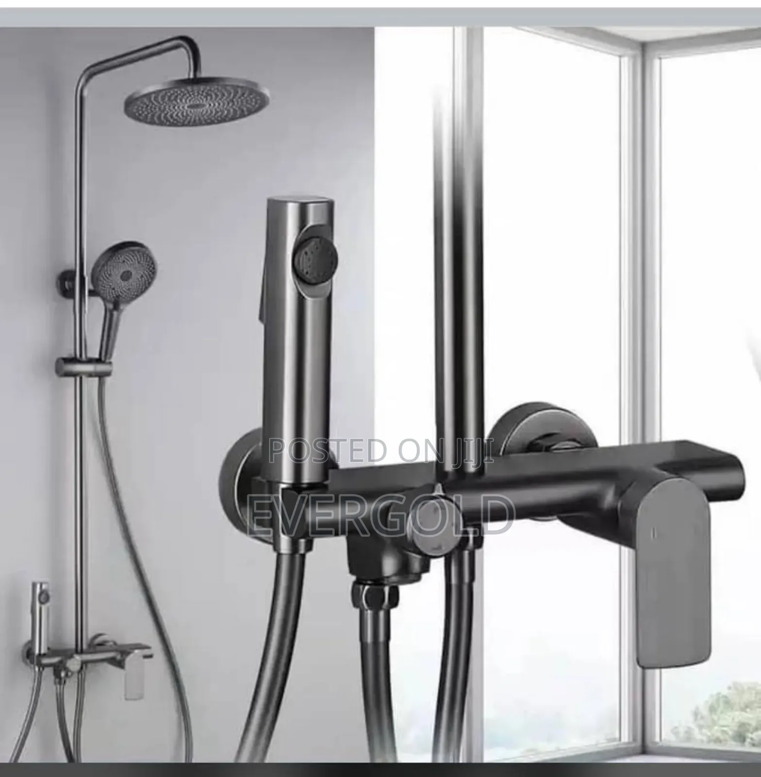 Black Standing Shower Mixer Tap With Bombom Wash  Available