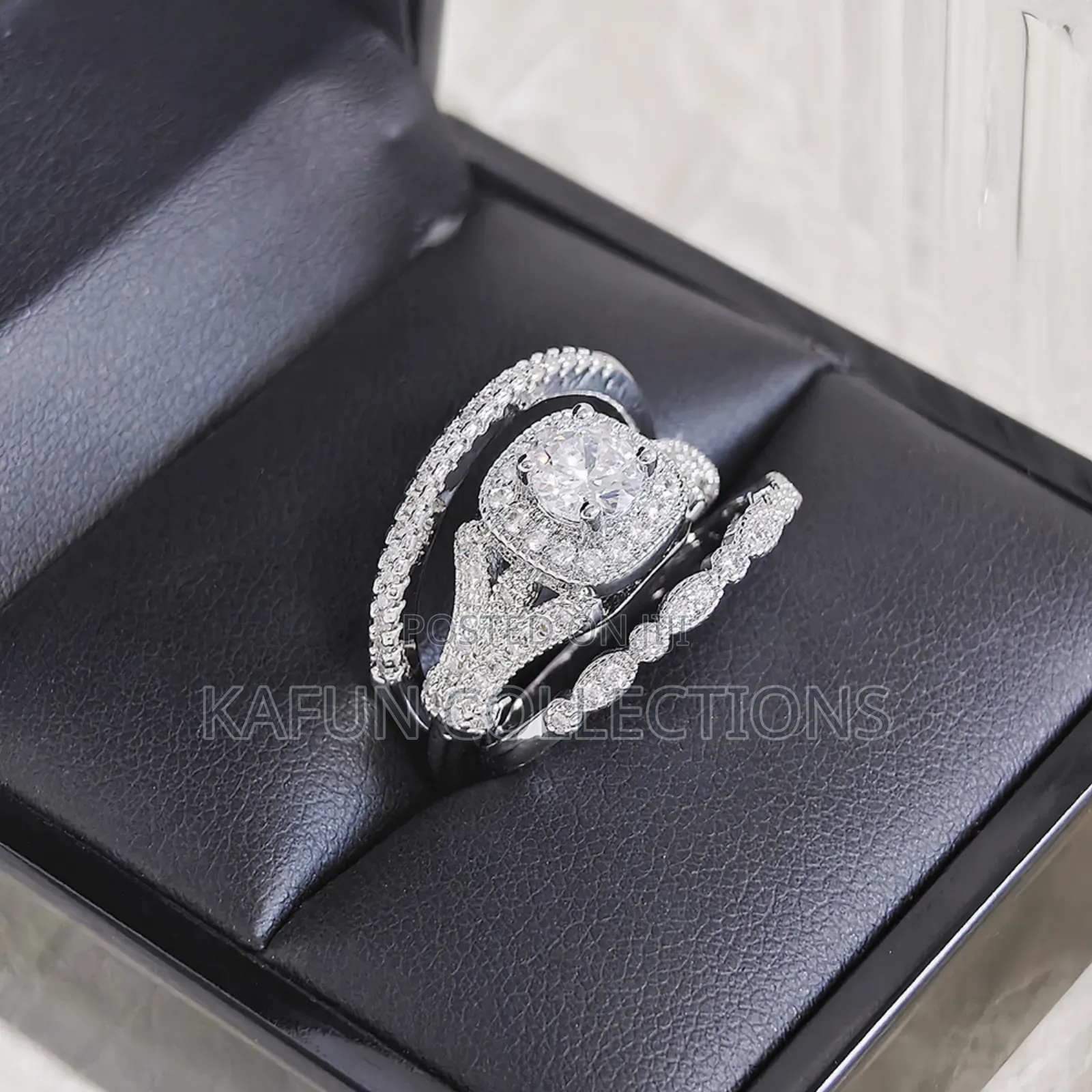 High Quality Long Lasting Solid Cz Bridal Ring Set