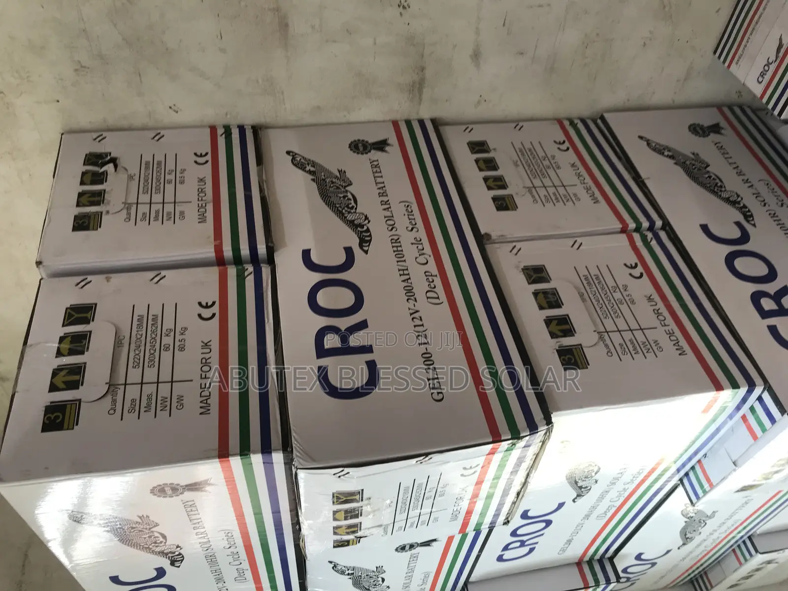 Gel 200ah 12v Croc Dey Cell Solar Battery