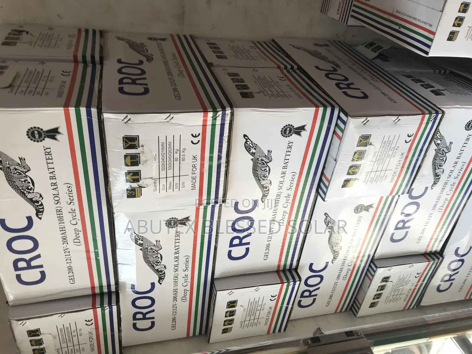 Gel 200ah 12v Croc Dey Cell Solar Battery