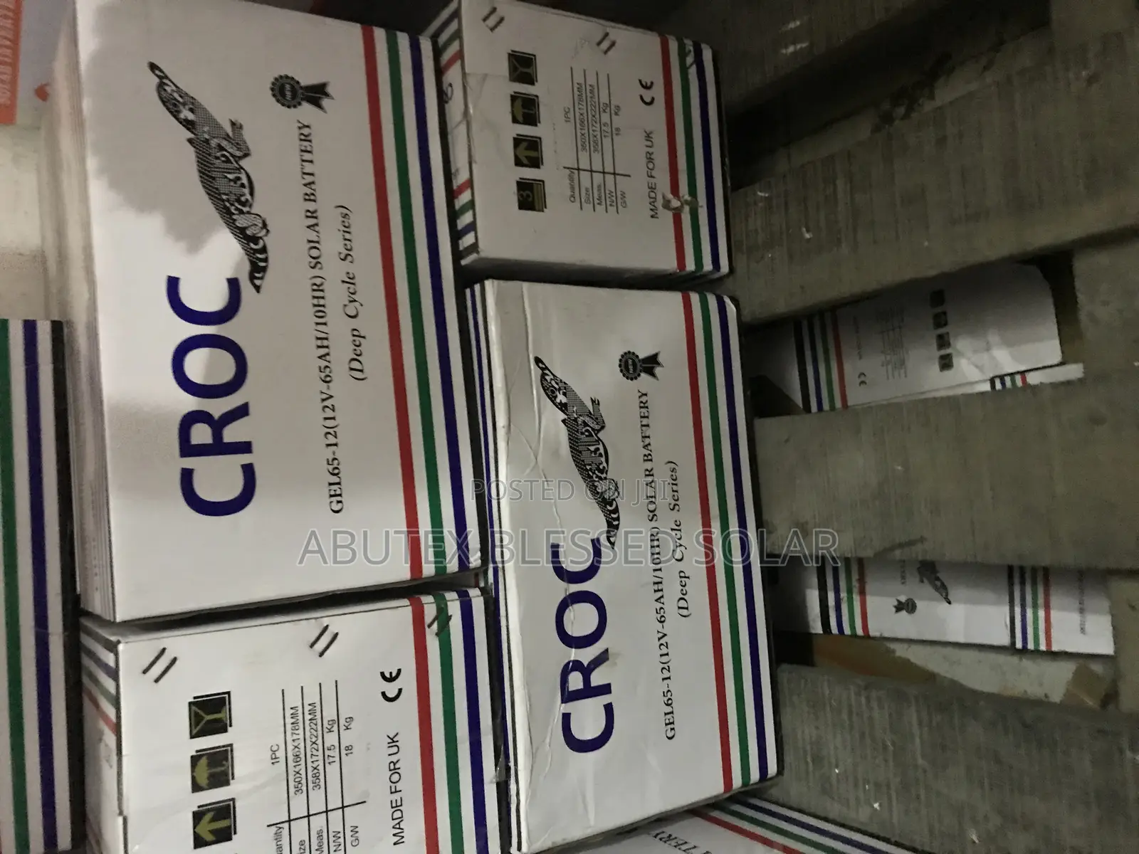 Gel 65ah12v Croc Dey Cell Solar Battery