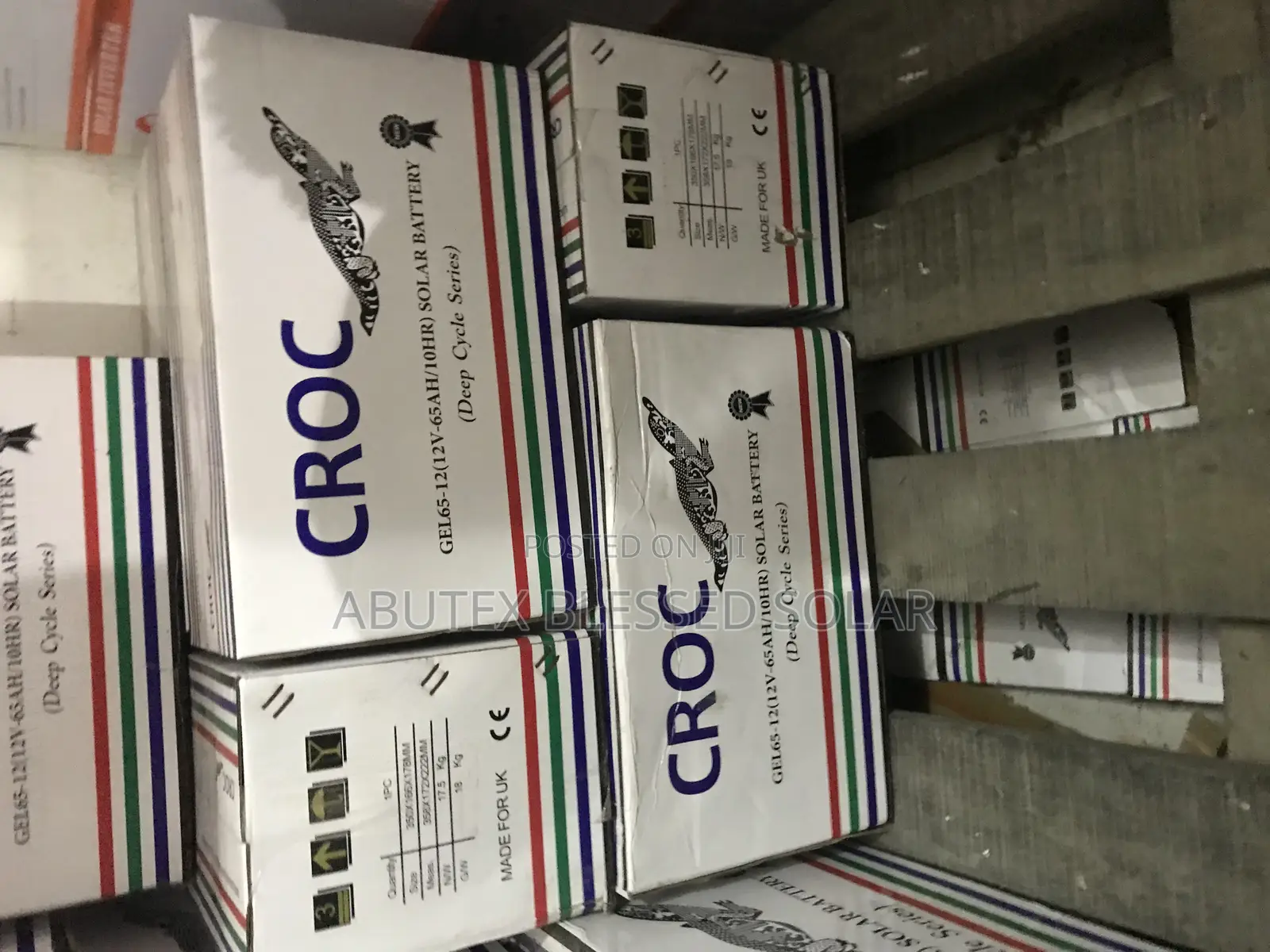 Gel 65ah12v Croc Dey Cell Solar Battery