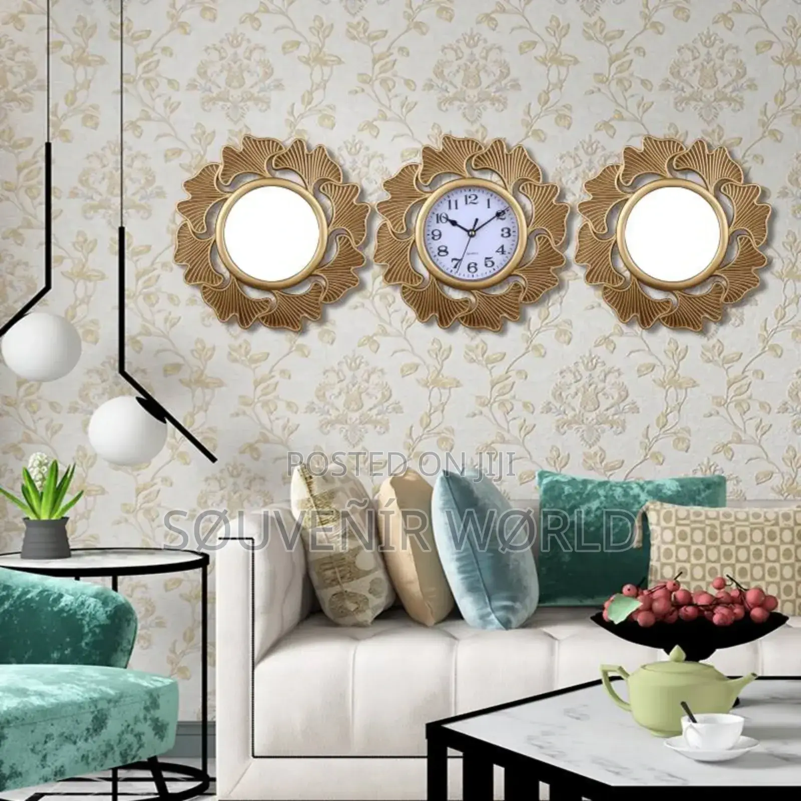 3 in 1 Wall Clock With Mirror